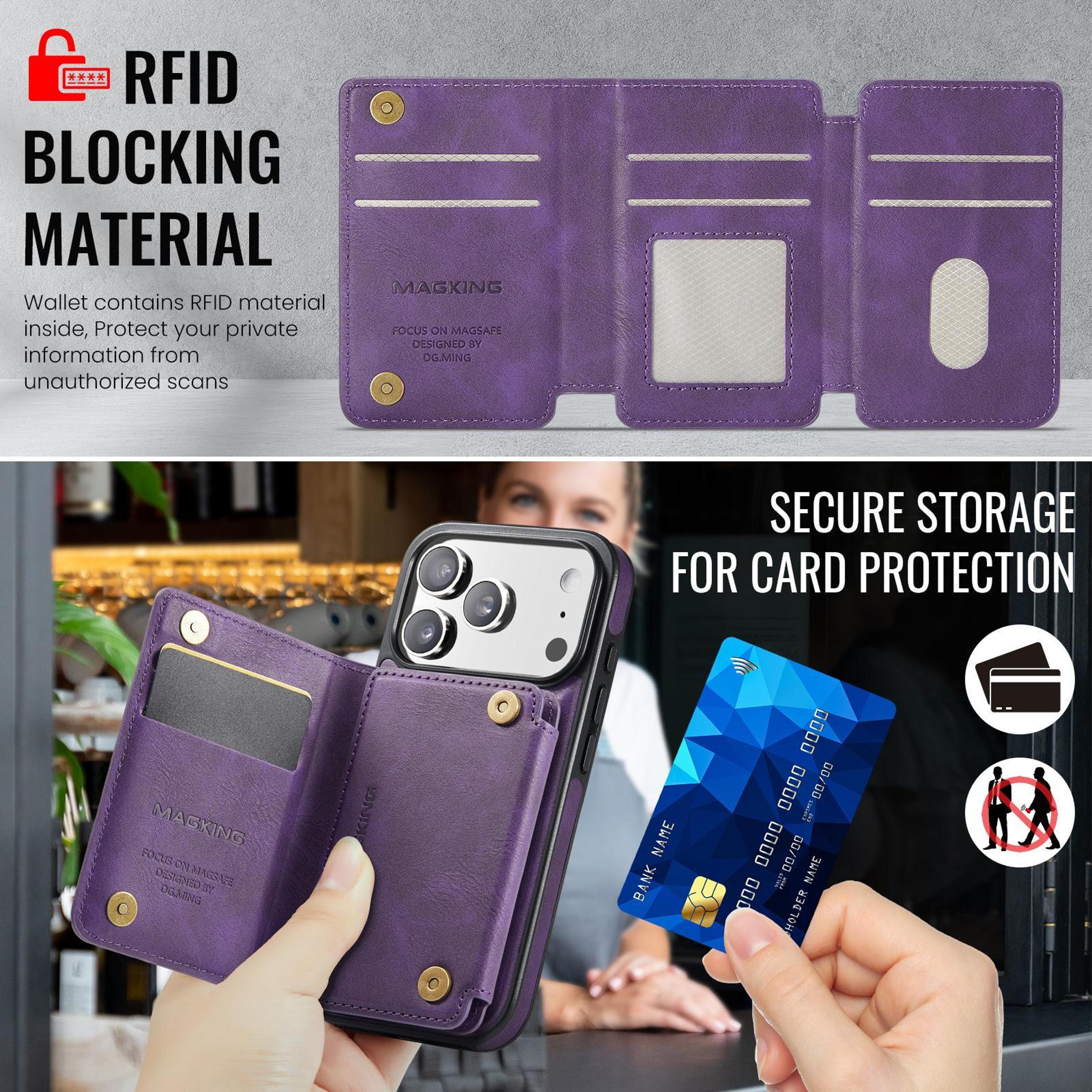 Detachable MagSafe Wallet Phone Case For IPhone 18 Pro Trifold Card Holder Cover 5