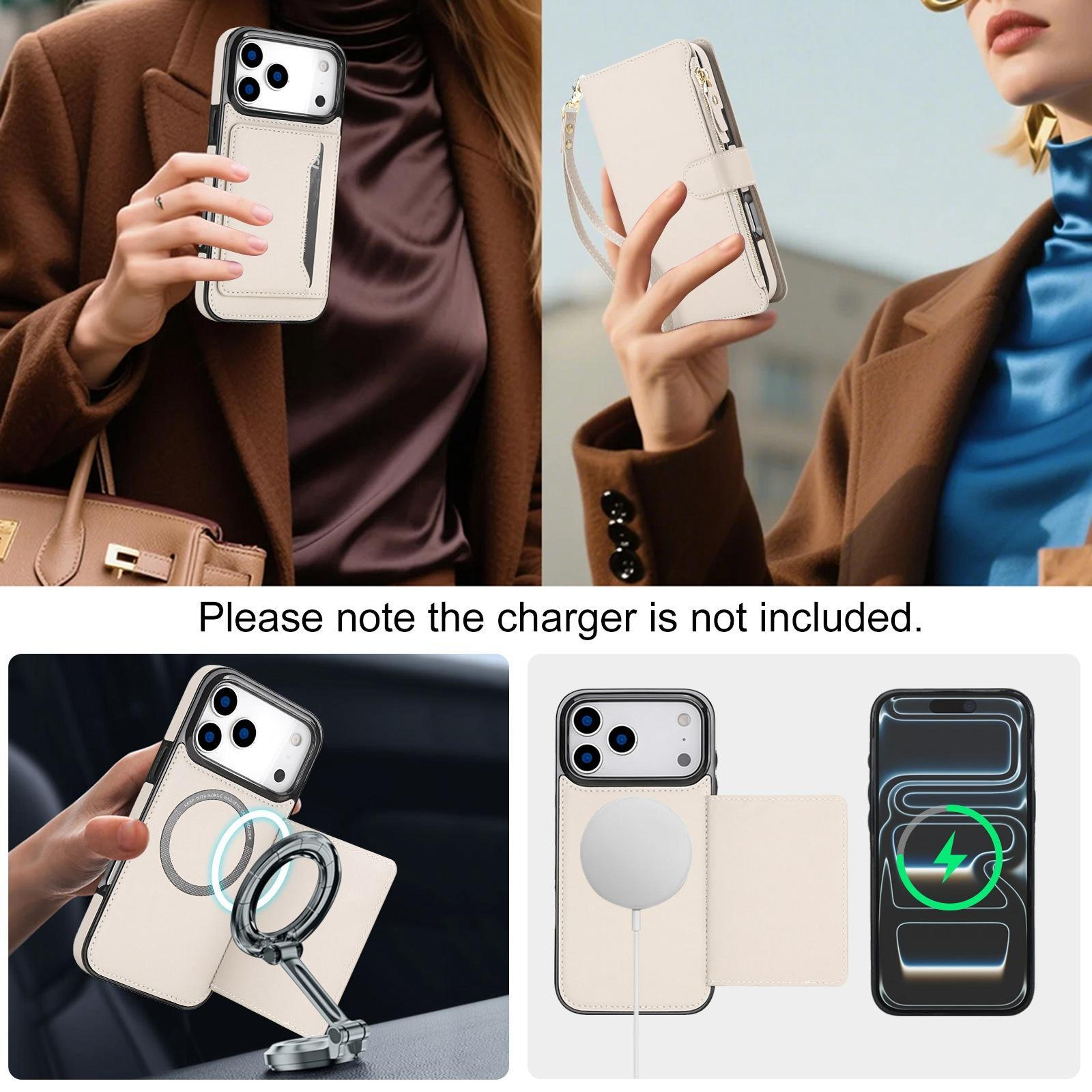 Detachable 2 In 1 Zipper Wallet Phone Case With Lanyard For IPhone 18 Pro 4
