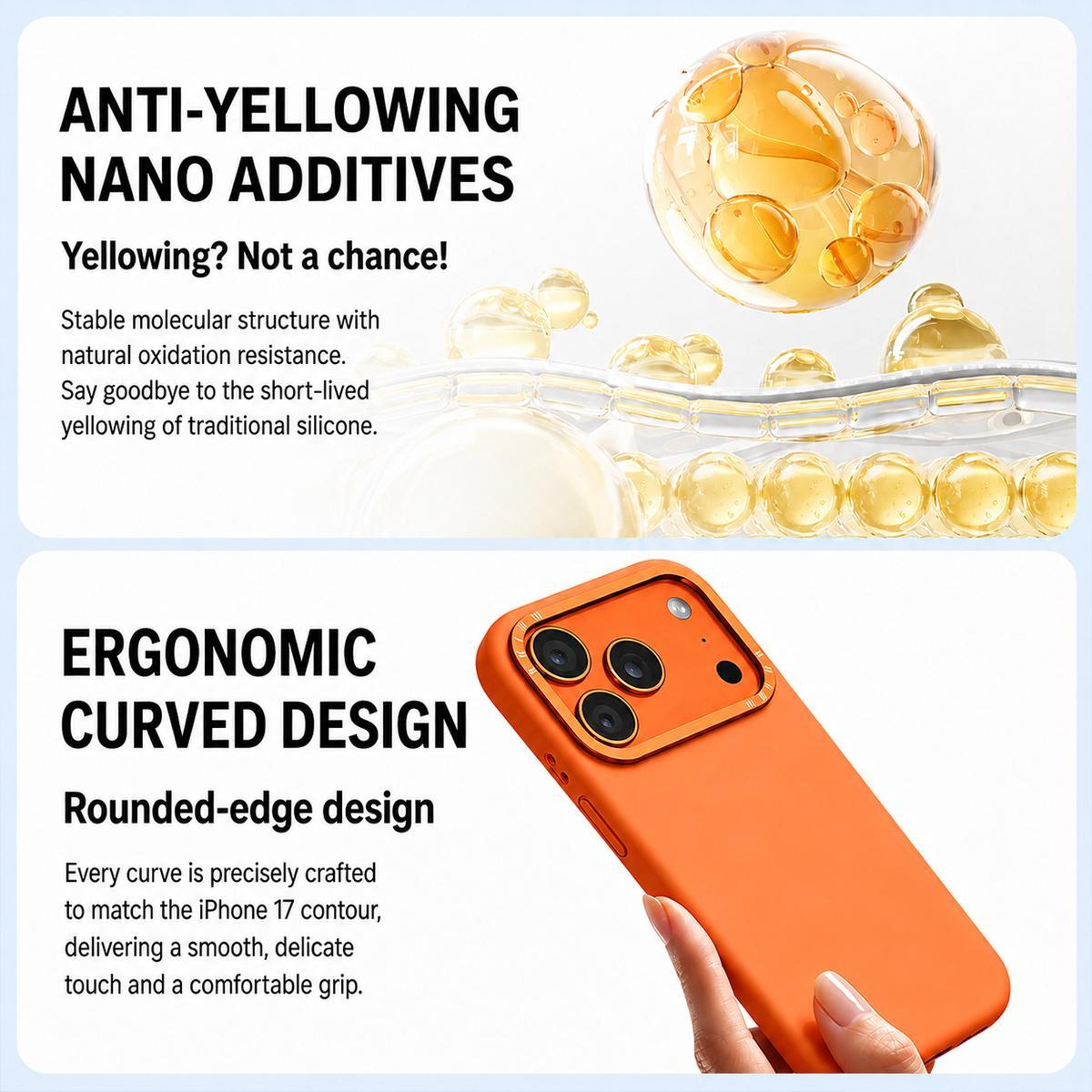 IPhone 18 Pro Clear Hybrid Case With Liquid Silicone Frame And Metal Lens Guard 4