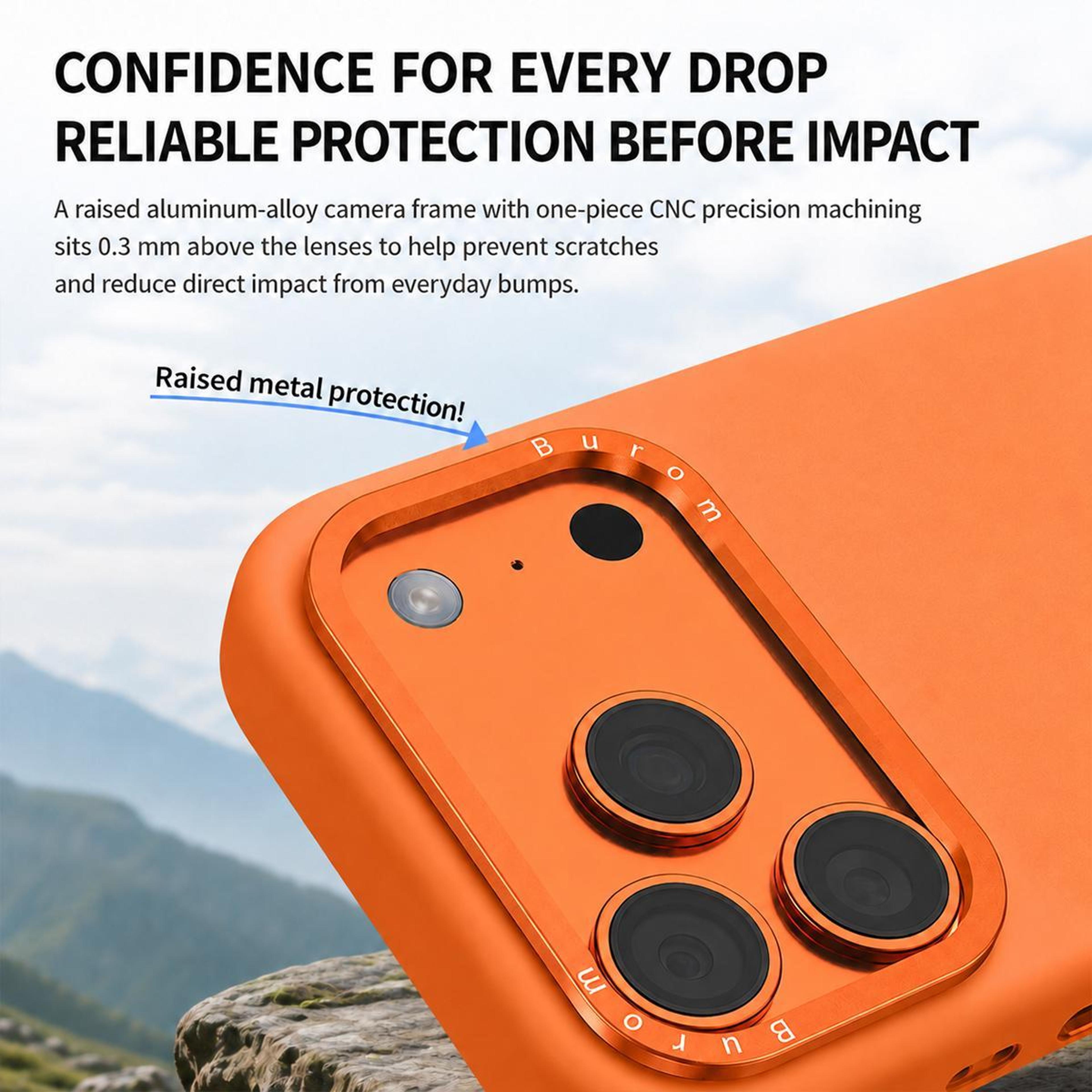 IPhone 18 Pro Clear Hybrid Case With Liquid Silicone Frame And Metal Lens Guard 11