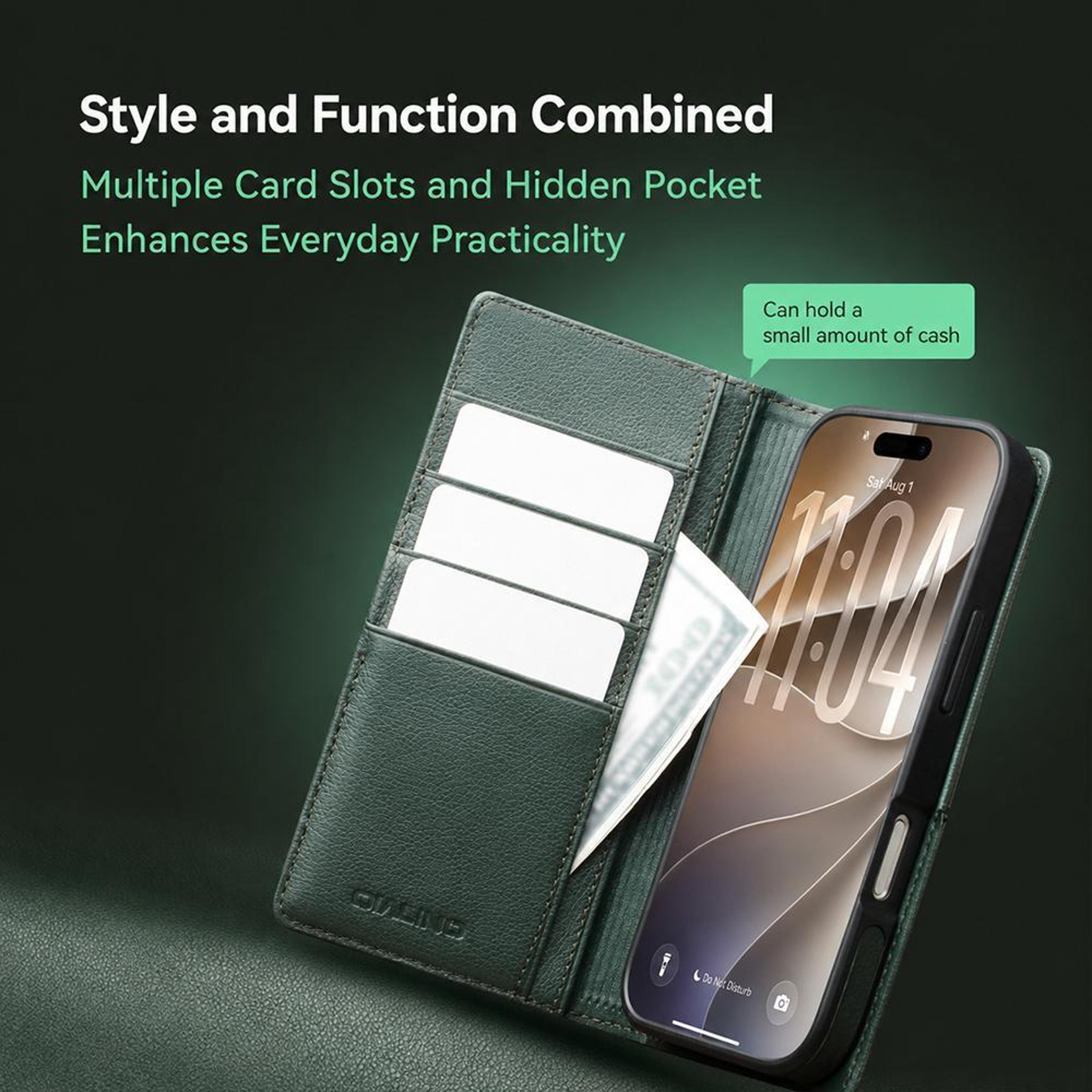 2in1 Detachable Genuine Leather Phone Case For IPhone 18 Pro With Magnetic Card Holder And Flip Cov 8