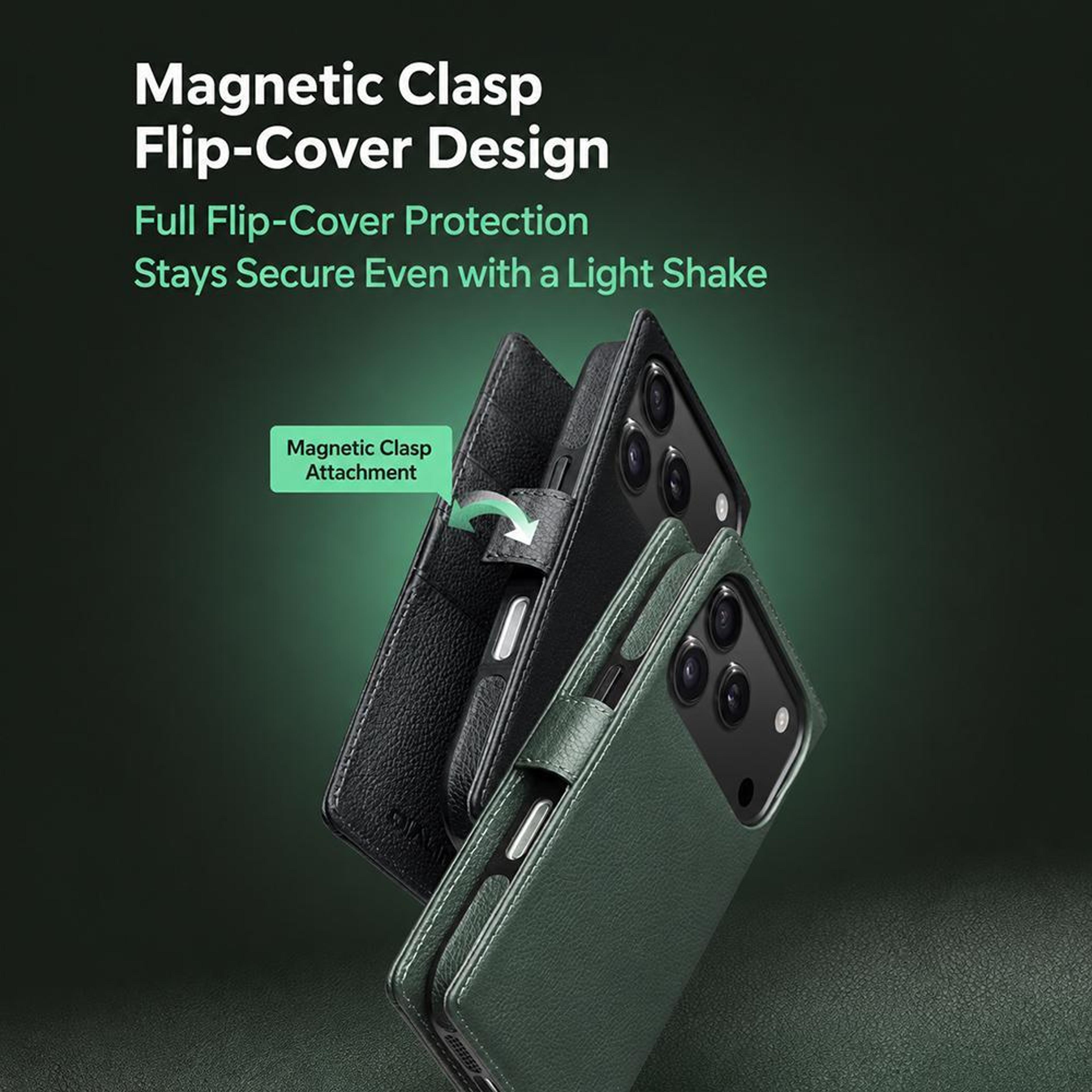 Detachable Magnetic Leather Folio Case Compatible With IPhone 18 Pro Max 11