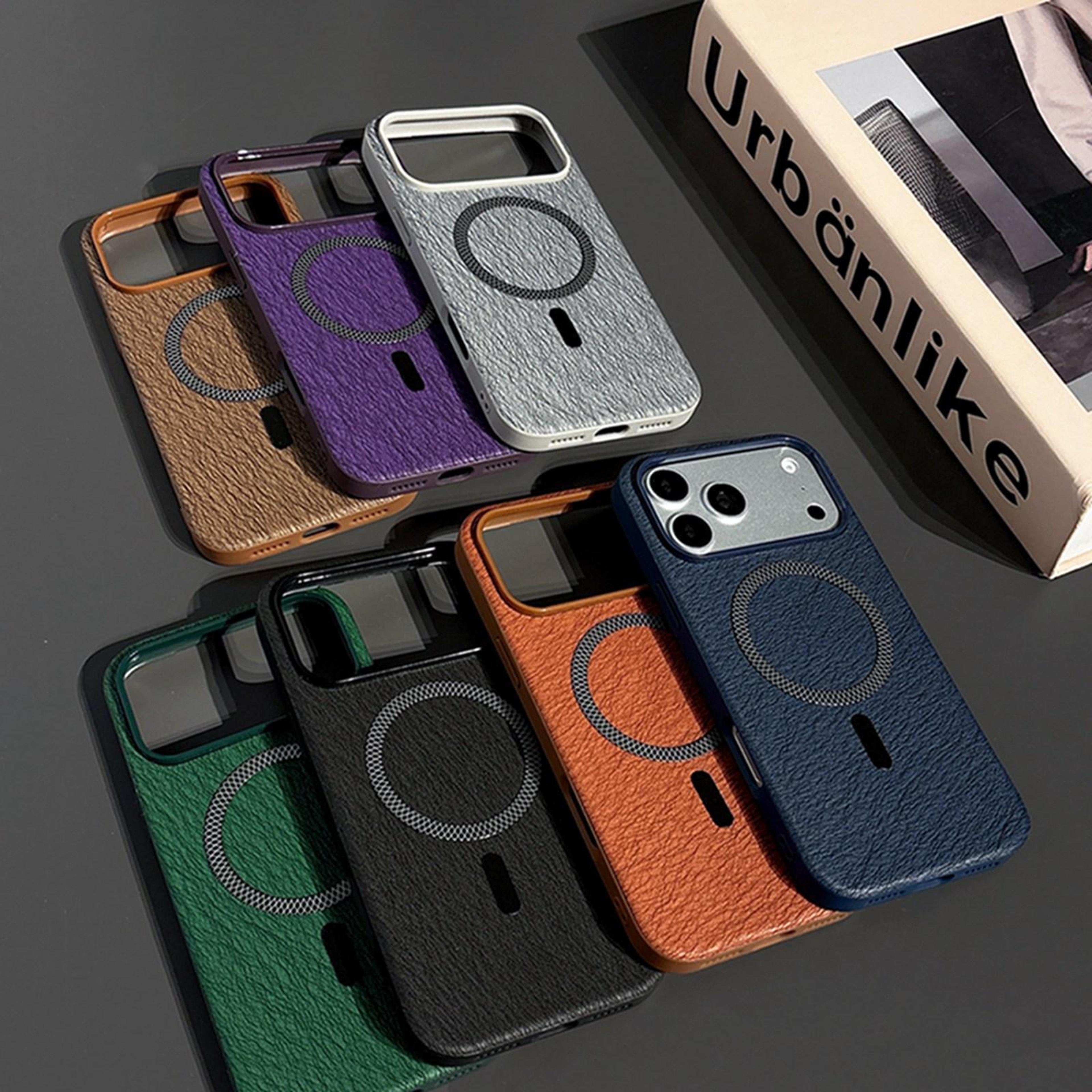 IPhone 18 Pro Magnetic Acrylic TPU Phone Case With Rhombus Texture 2
