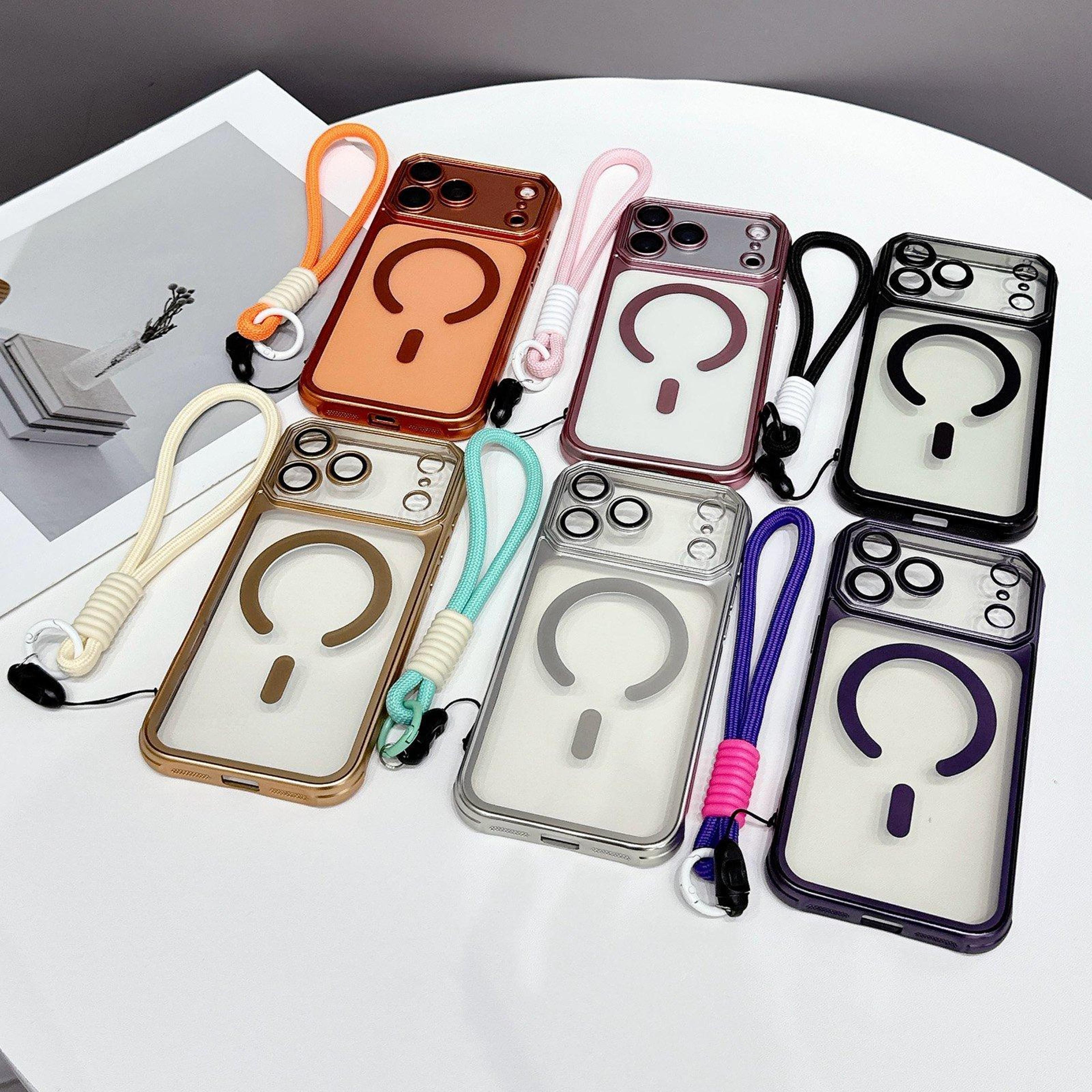 IPhone 18 Pro Matte Electroplated MagSafe Case With Hand Strap 1