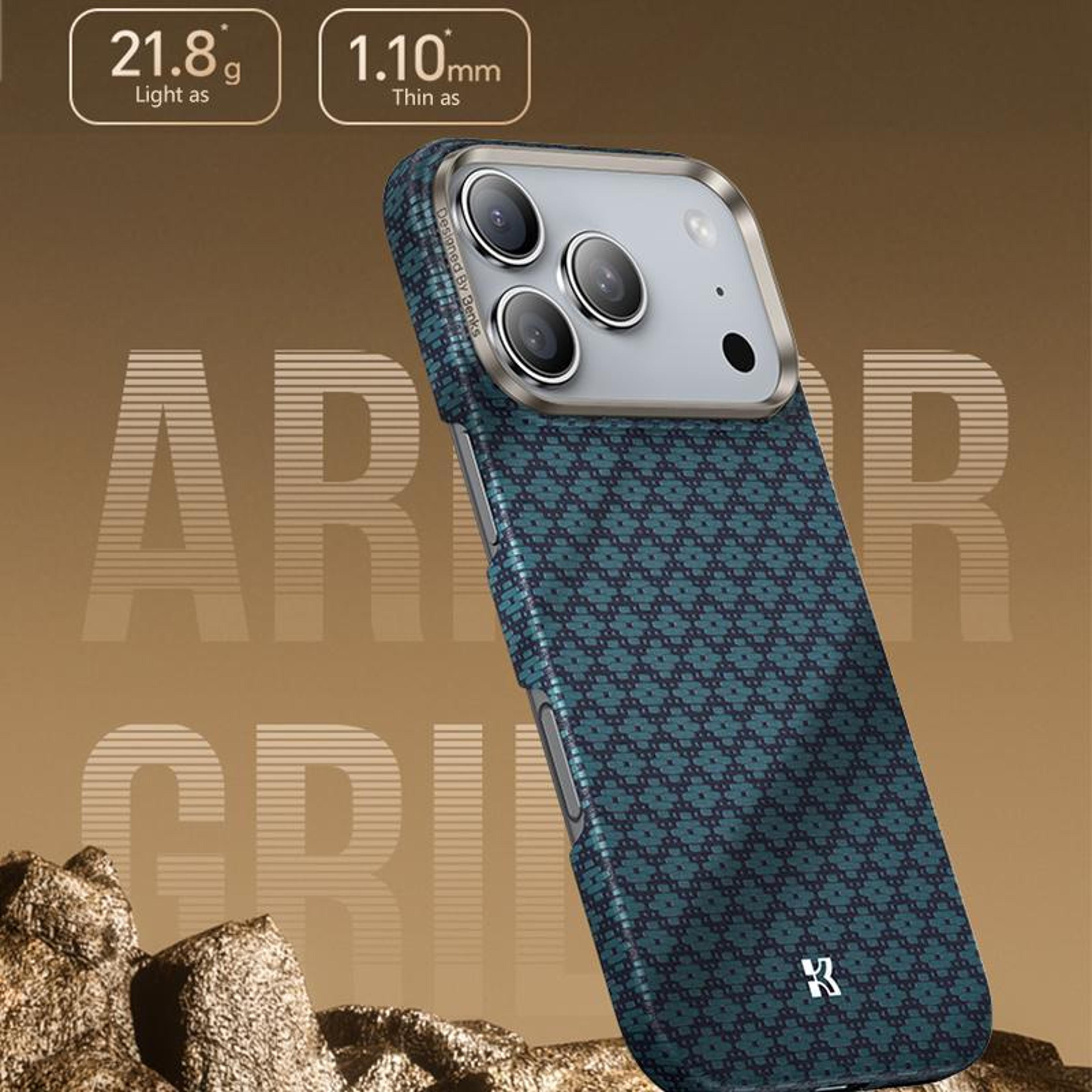 IPhone 18 Pro Max Kevlar Woven MagSafe Case With Diamond Pattern 6
