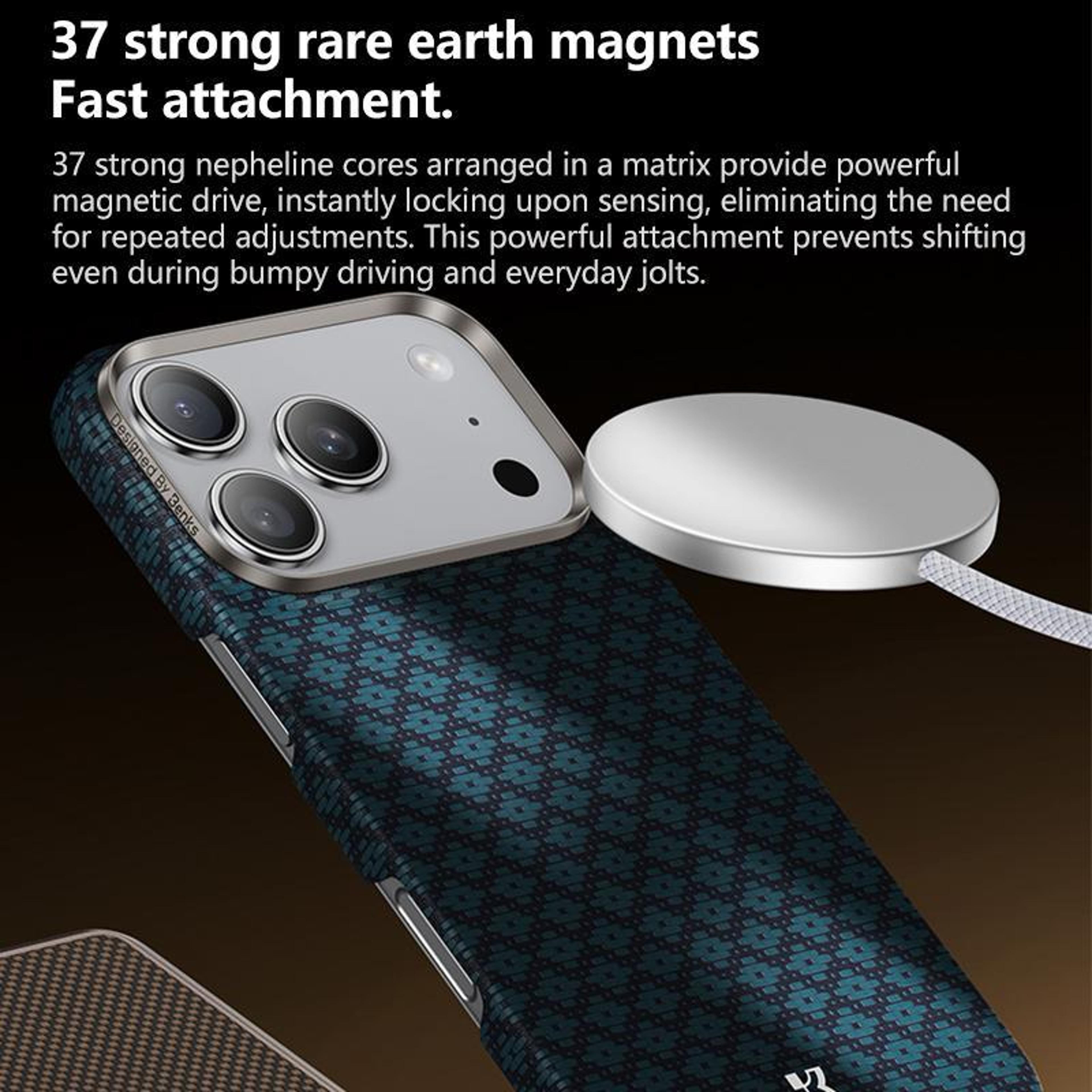 IPhone 18 Pro Max Kevlar Woven MagSafe Case With Diamond Pattern 8