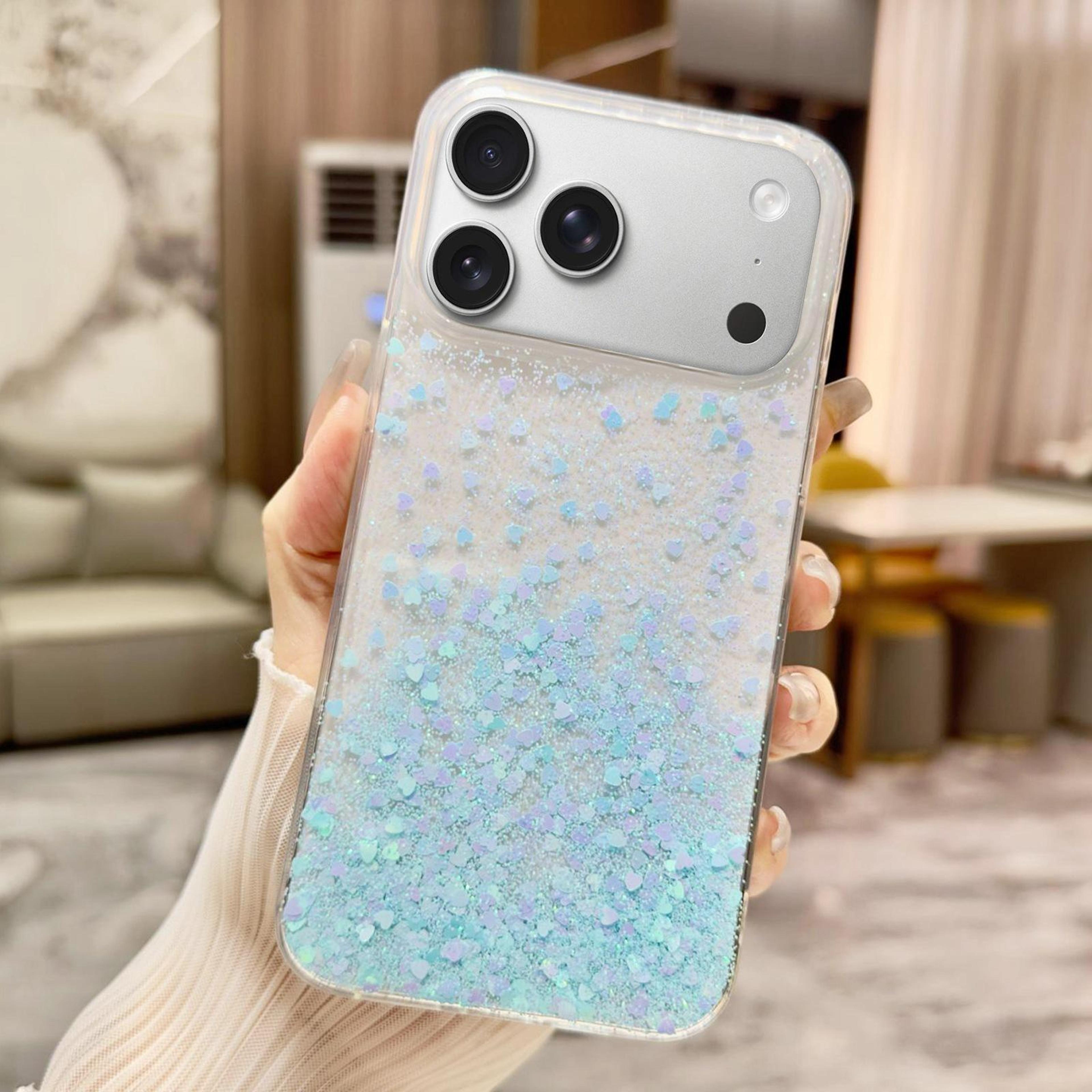 IPhone 18 Pro Glitter Gradient TPU Case With Sequin Epoxy Design 0