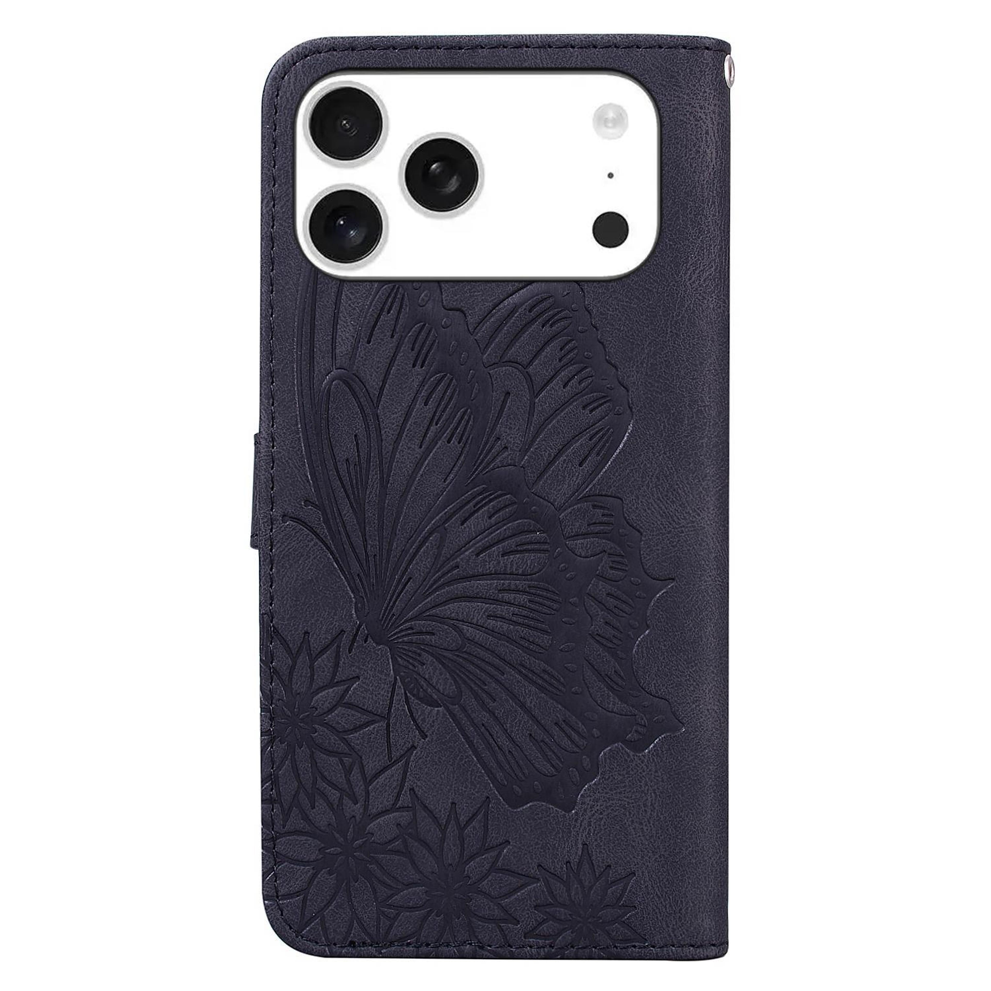 IPhone 18 Pro Max Butterfly Embossed PU Leather Flip Wallet Case 2