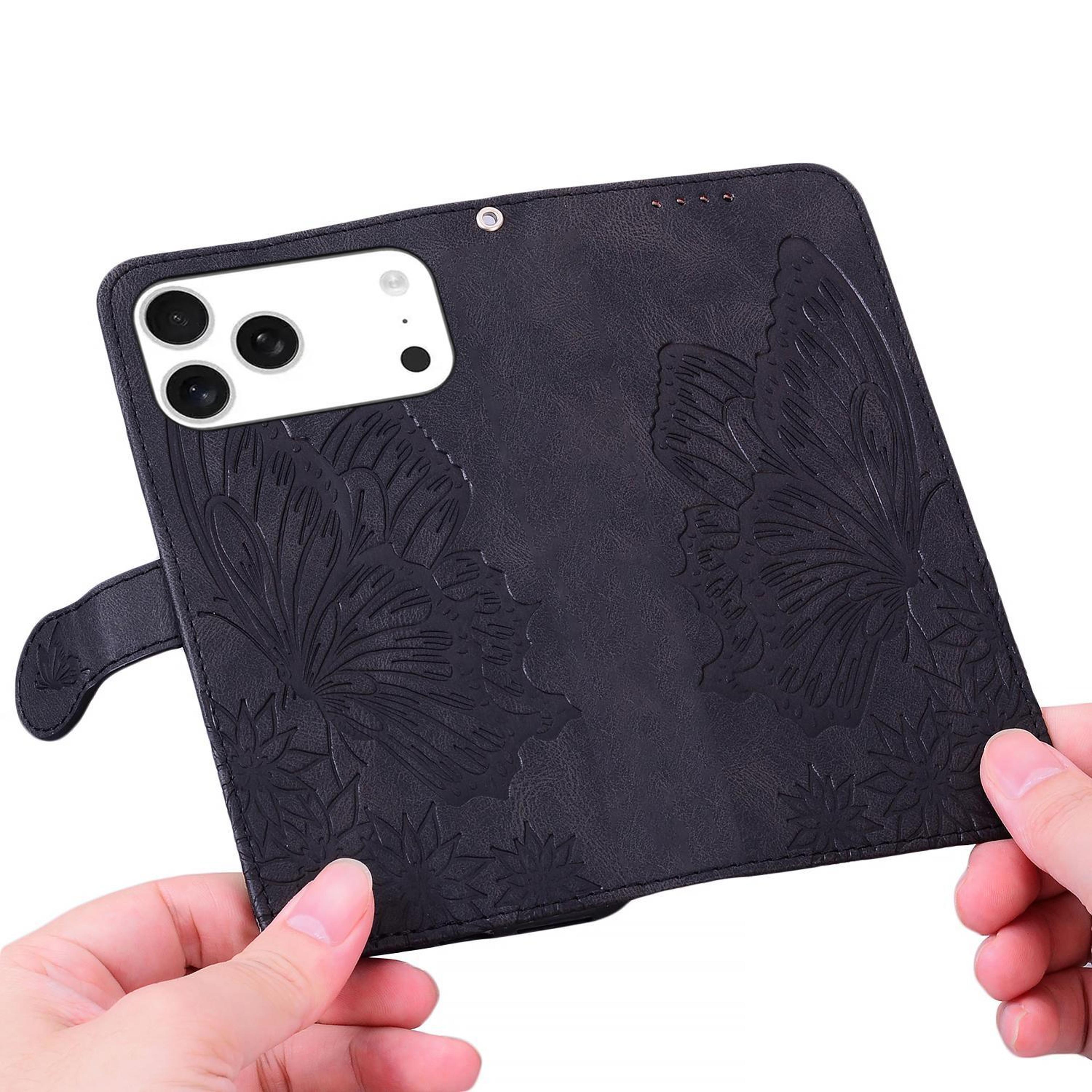 IPhone 18 Pro Max Butterfly Embossed PU Leather Flip Wallet Case 6