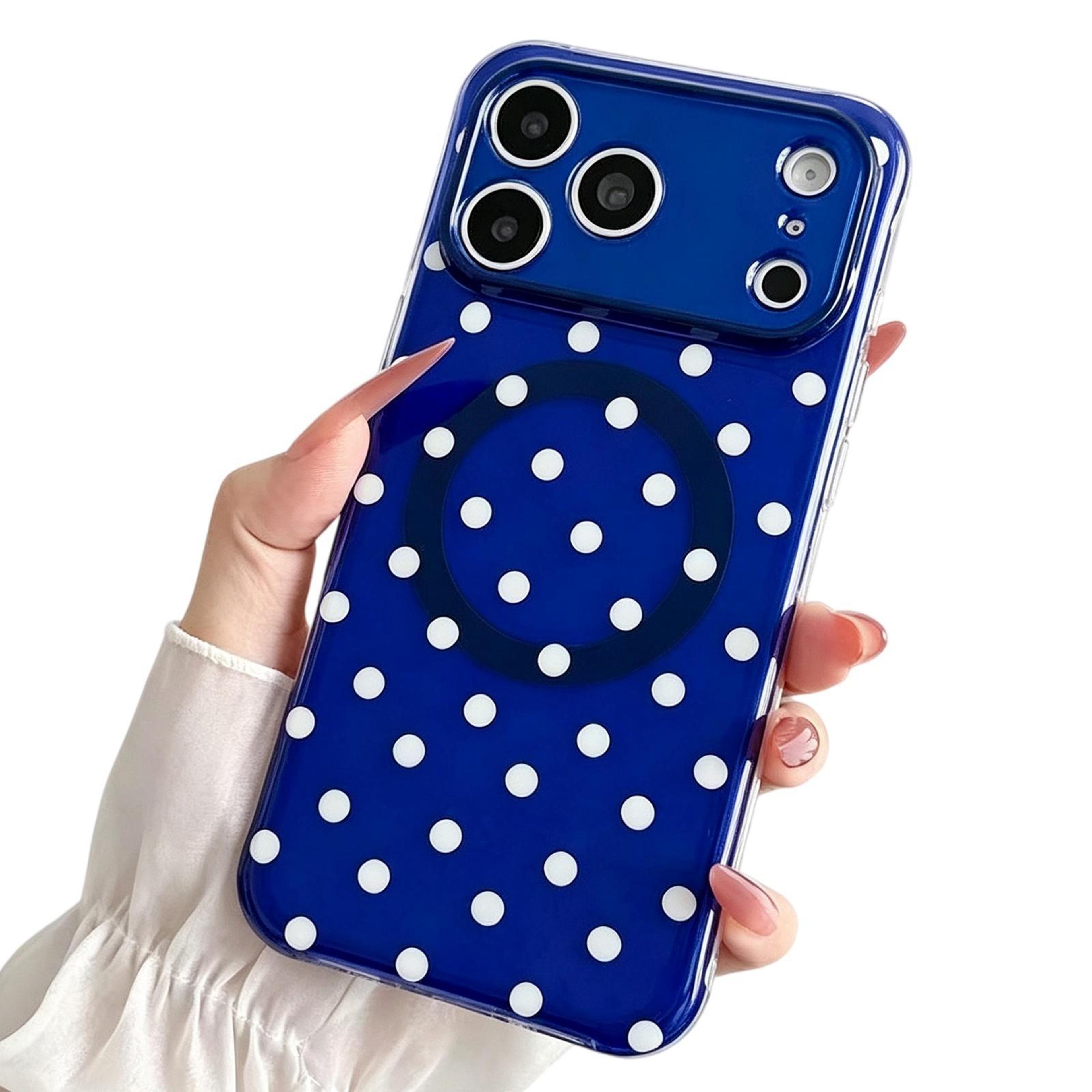 iphone 18 pro magnetic phone case with translucent dots pattern