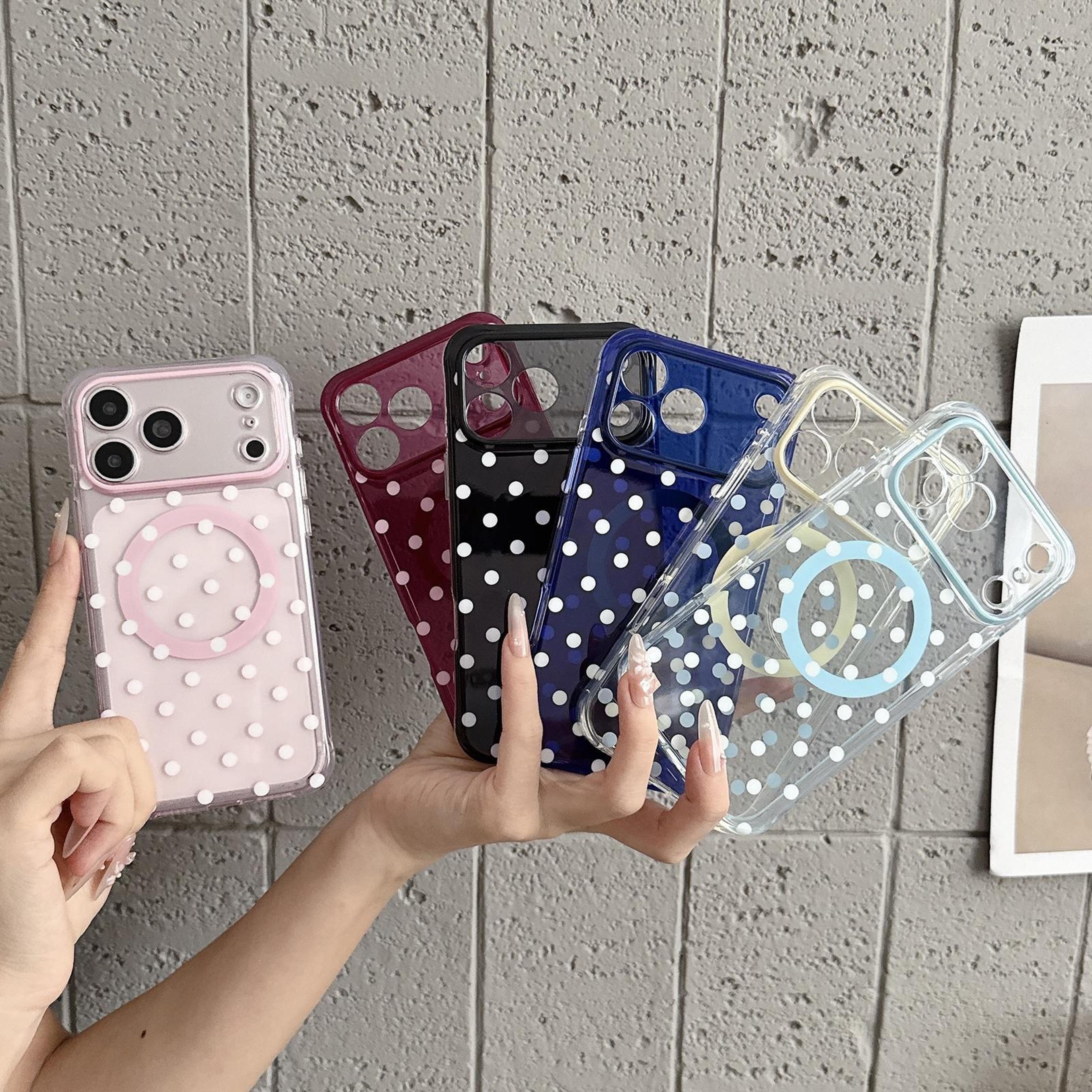 IPhone 18 Pro Magnetic Phone Case With Translucent Dots Pattern 1