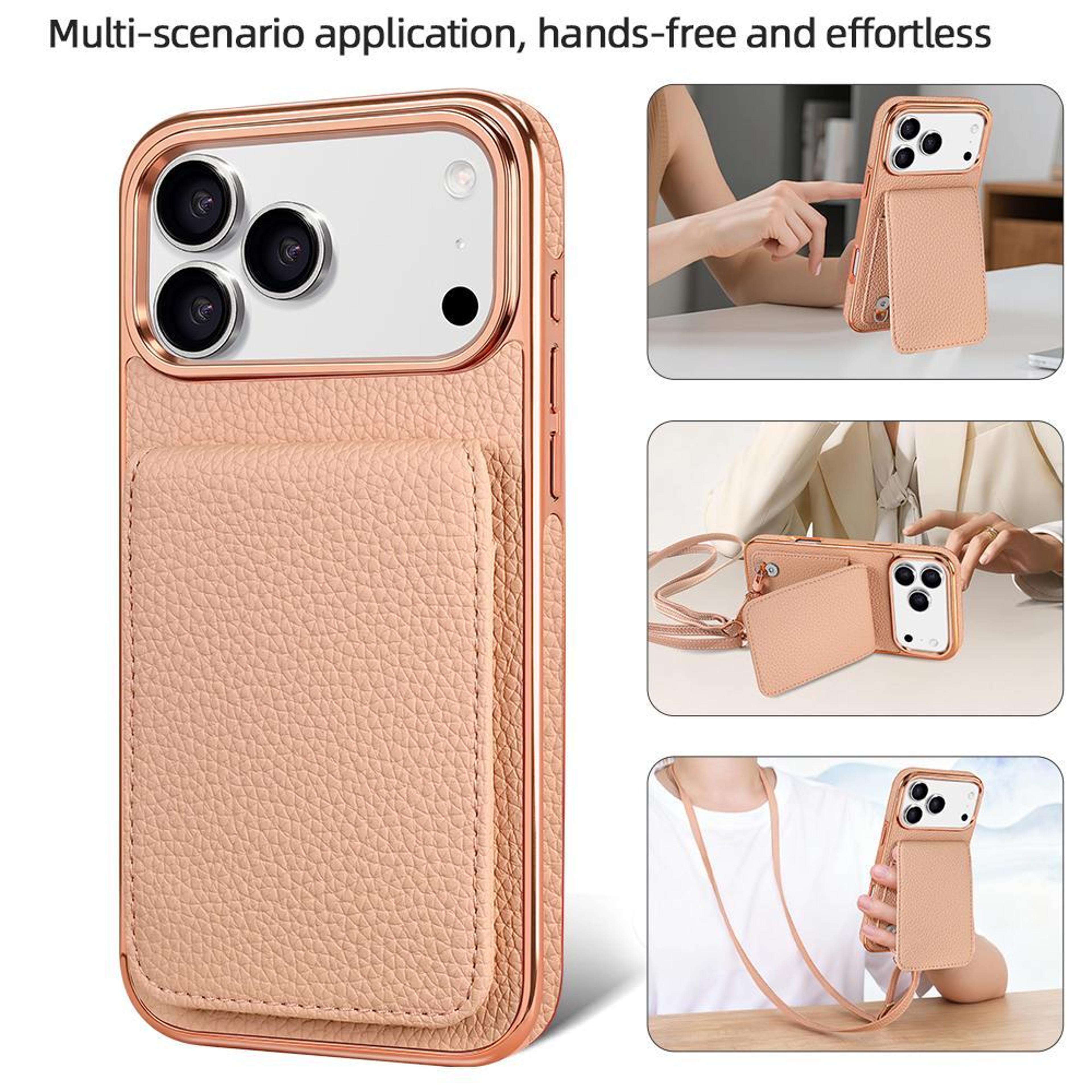 IPhone 18 Pro Wallet Case With Detachable Card Holder And Lanyard 6