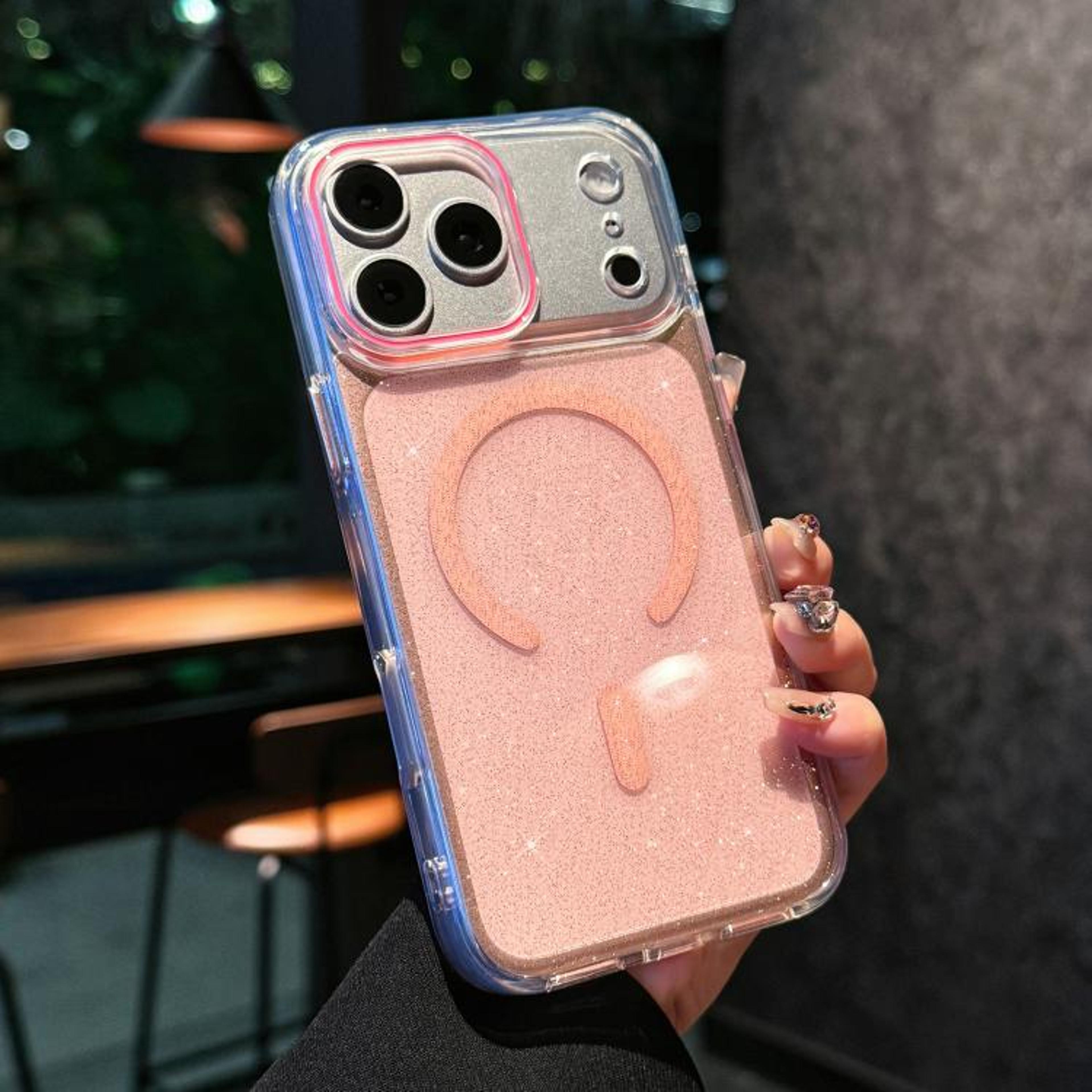 IPhone 17 Pro Max Crystal Shimmer Magnetic Case With Wireless Charging Protection 7