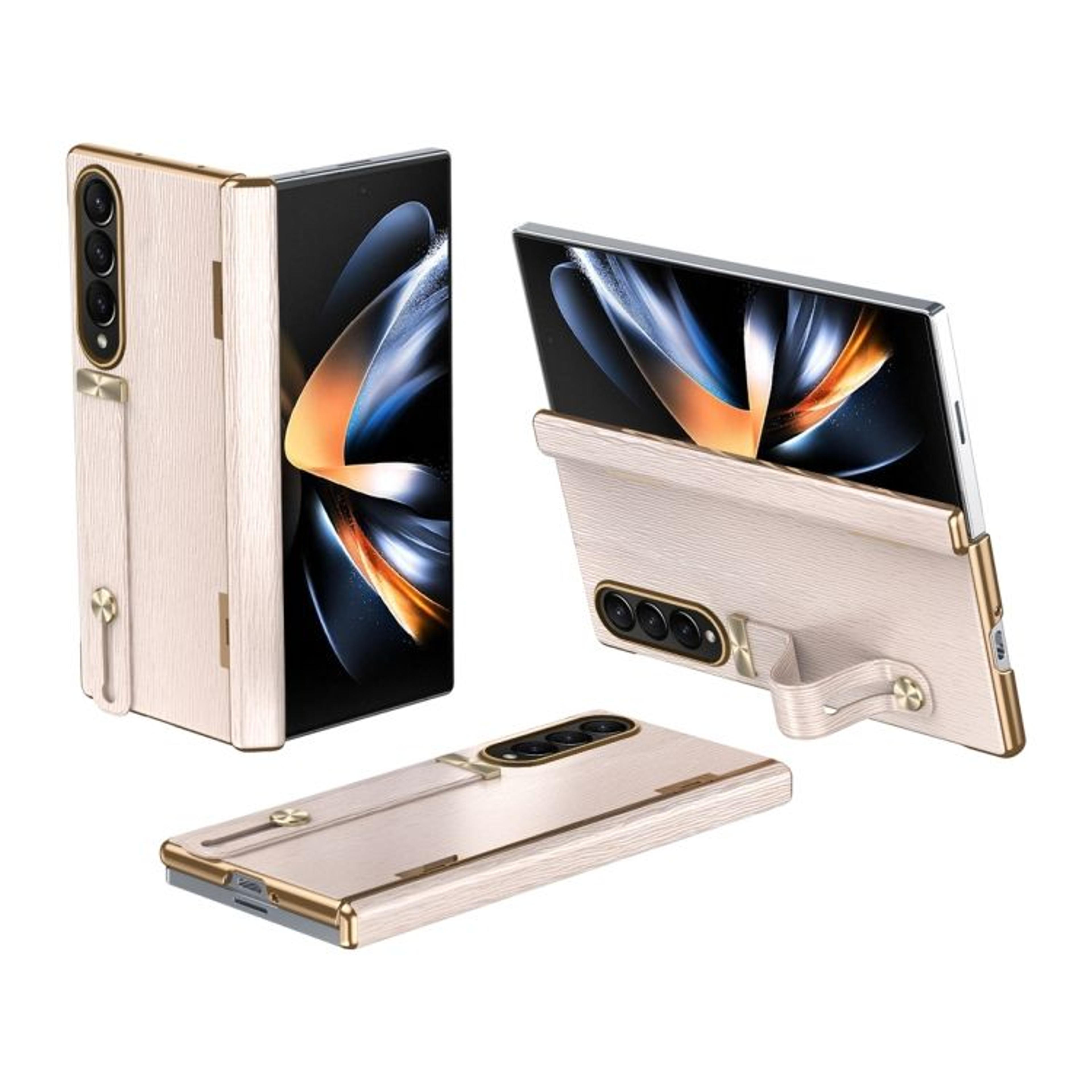 Samsung Galaxy Z Fold4 Case With Retractable Wrist Strap Invisible Stand And Hinge Protection 8