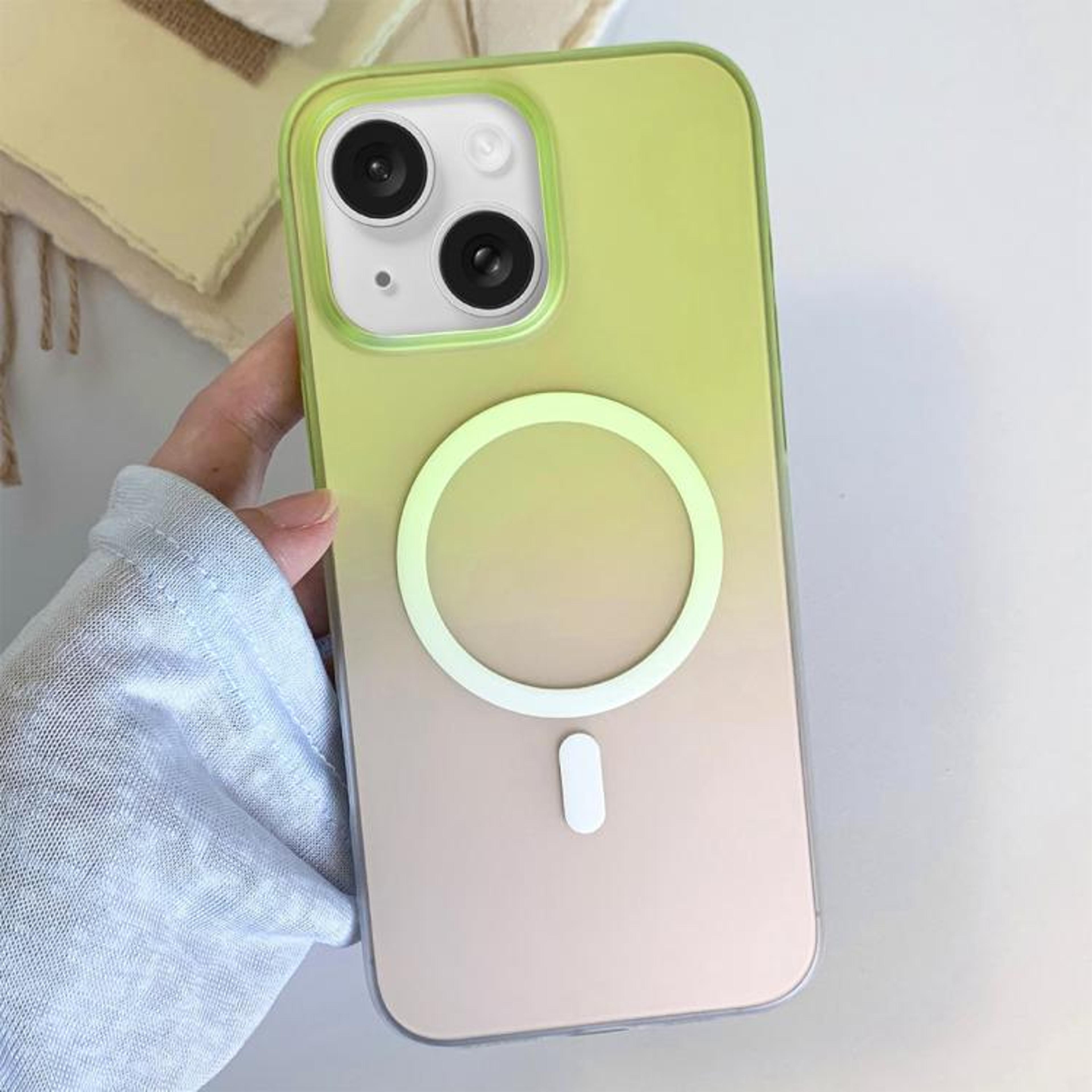 IPhone 15 Plus Magnetic Case Frosted Gradient Slim TPU Protective Cover 5