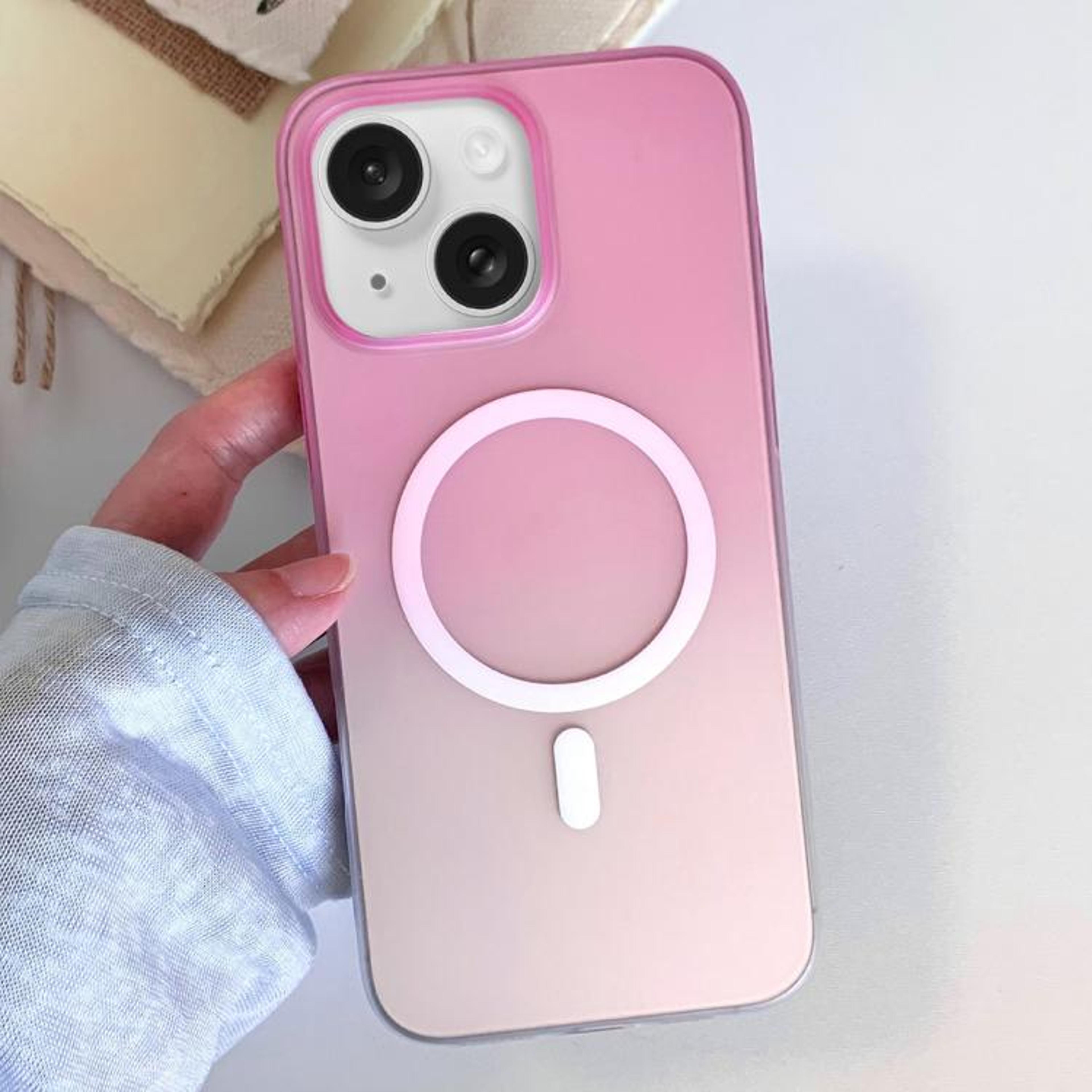 IPhone 15 Plus Magnetic Case Frosted Gradient Slim TPU Protective Cover 8