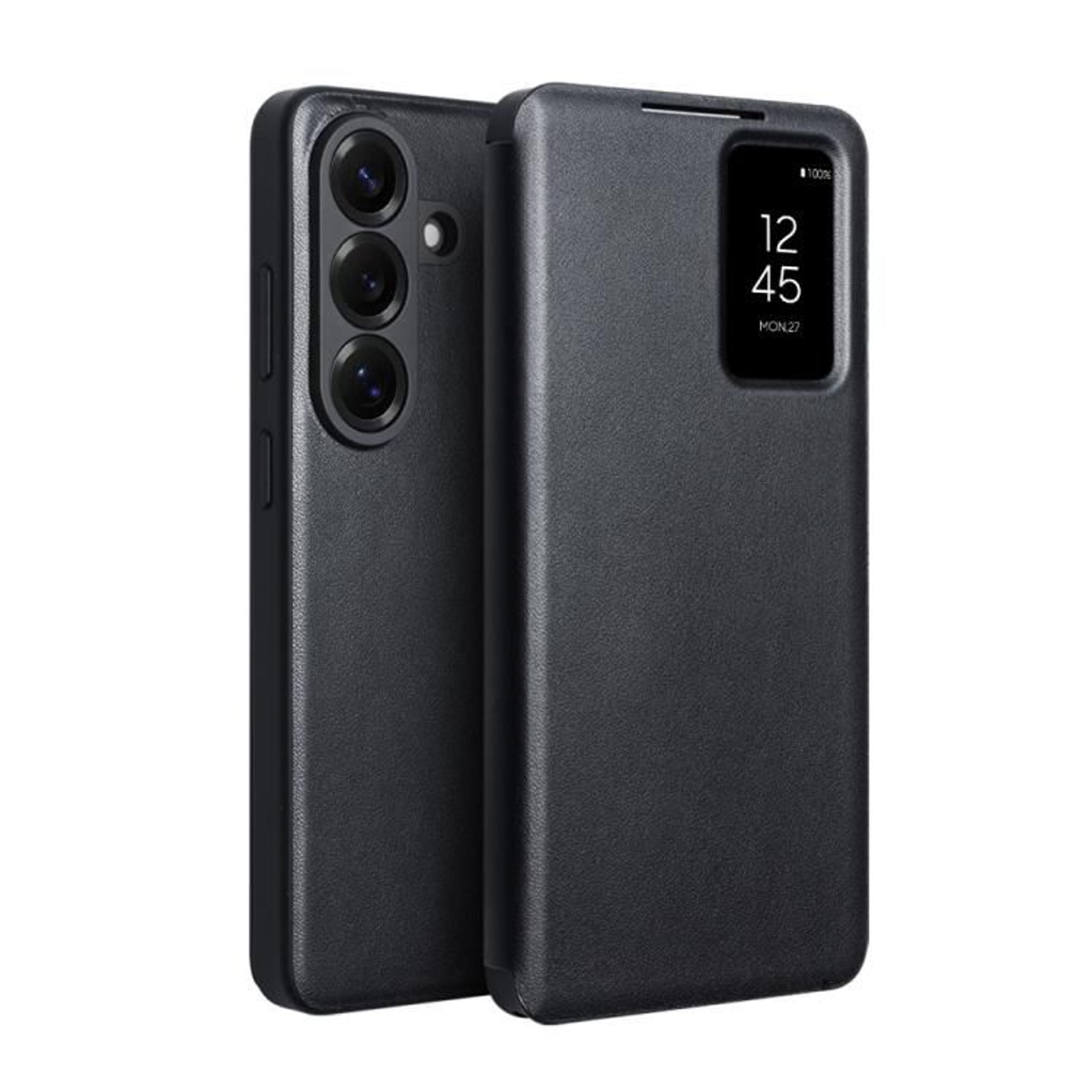 Galaxy S26 5G Genuine Leather Magnetic Case With Smart Sleep Wake Protection 5