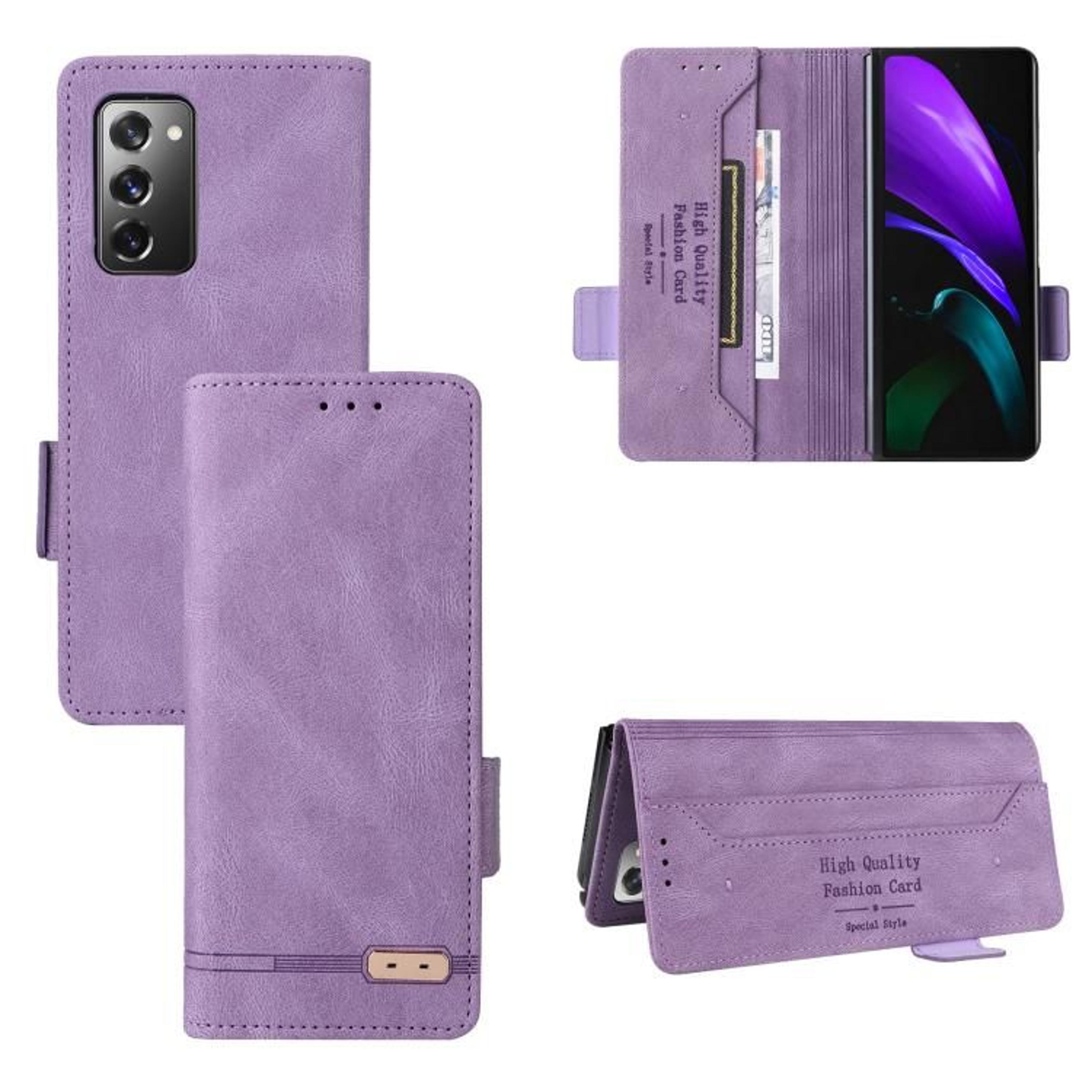 Galaxy Z Fold8 Ultra Leather Wallet Case With Magnetic Clasp Card Holder And Stand 9