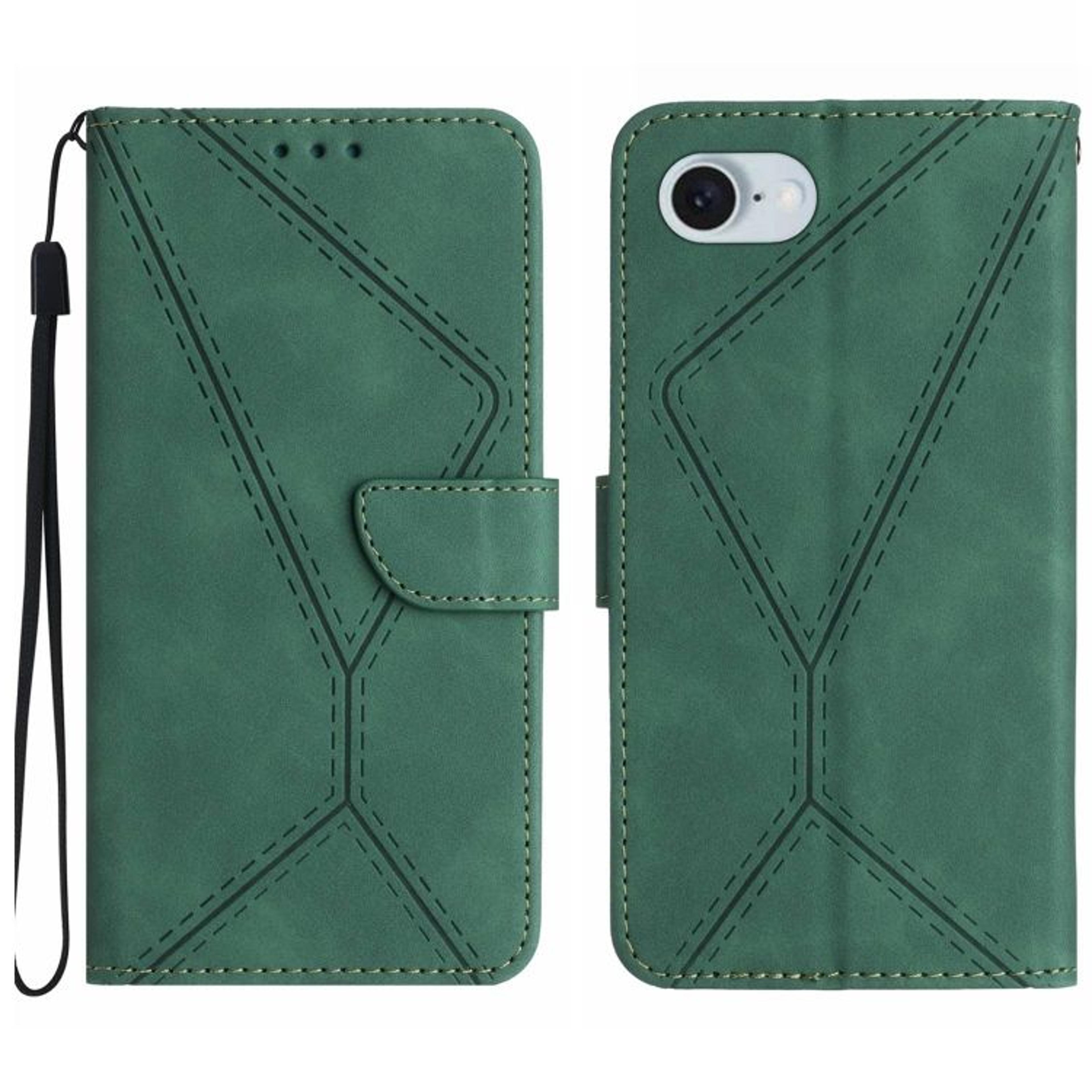 IPhone 17e 16e Leather Wallet Case With Card Slots Kickstand And Wrist Strap 9