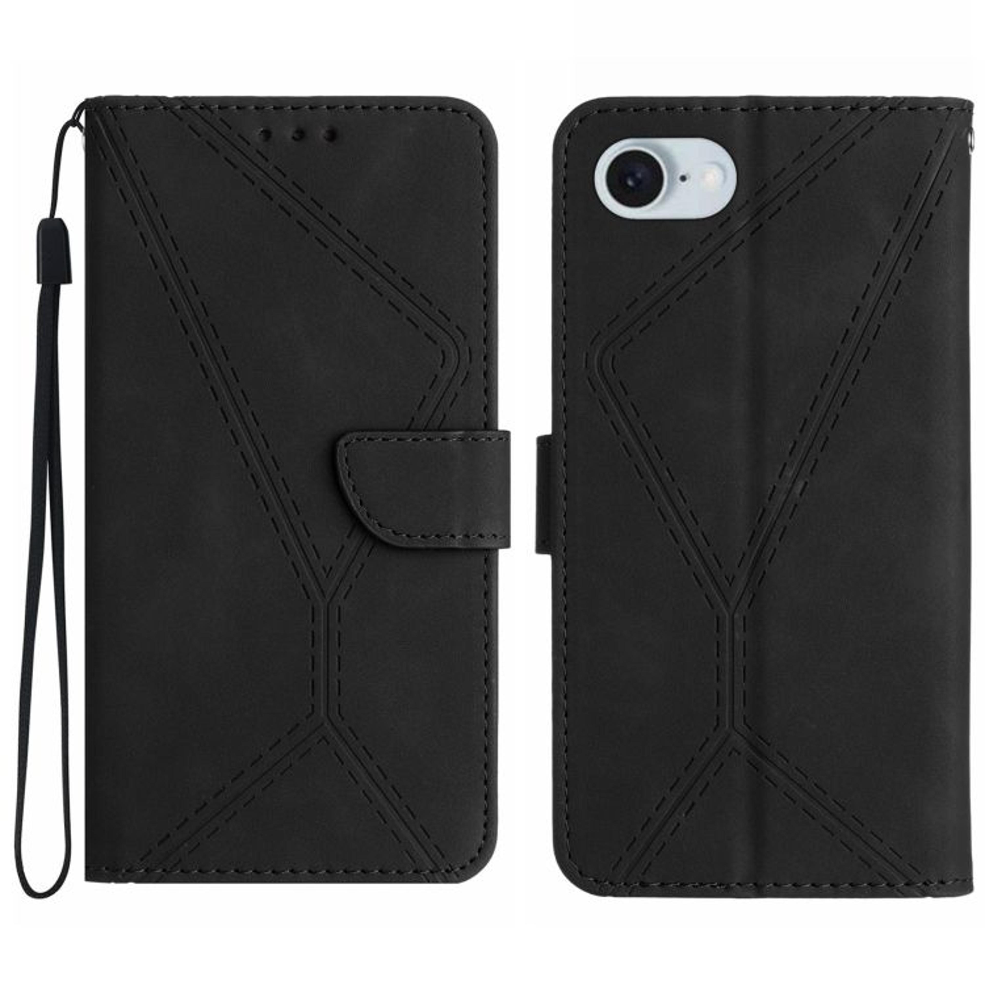 IPhone 17e 16e Leather Wallet Case With Card Slots Kickstand And Wrist Strap 10