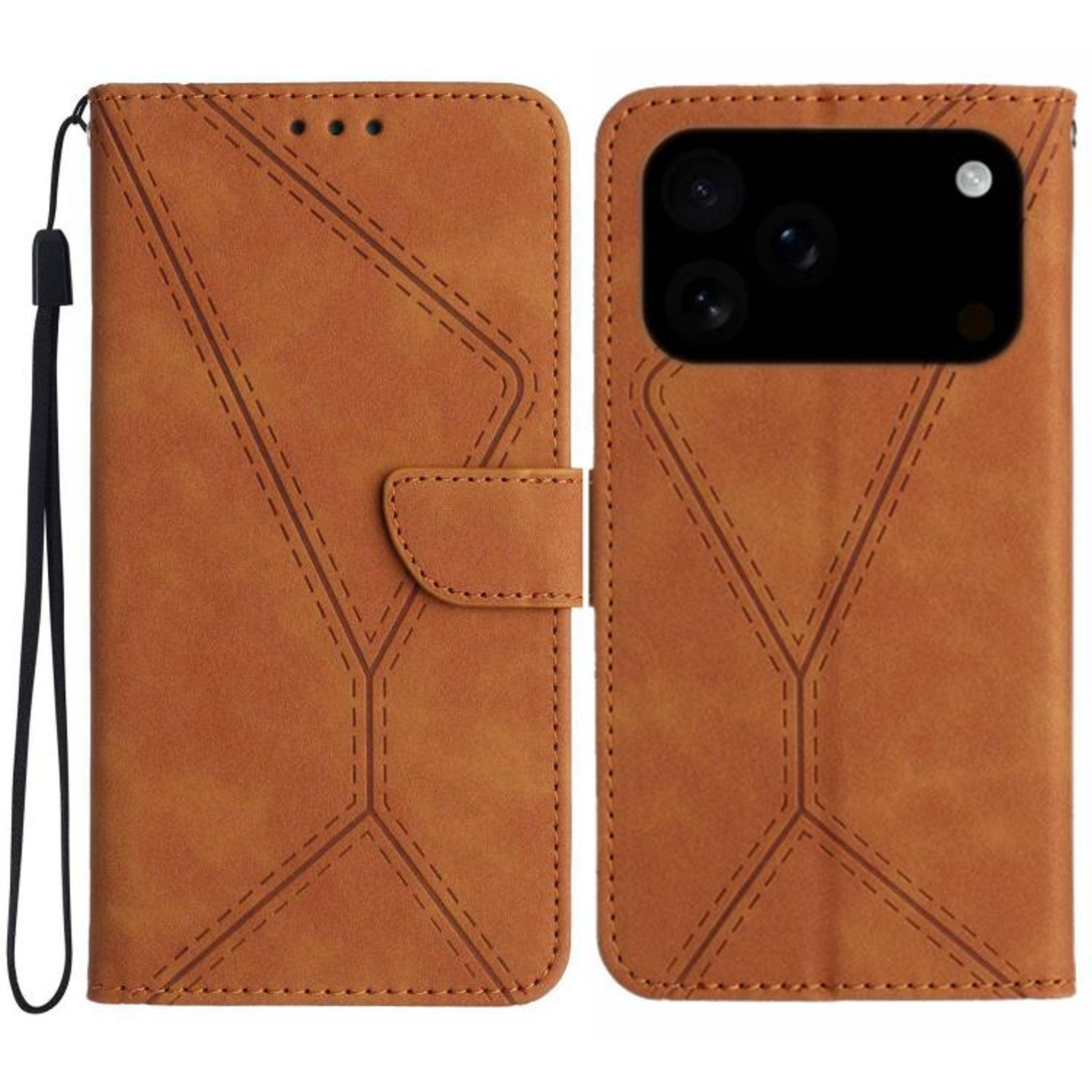 IPhone 17 Pro Max Leather Wallet Case With Card Slots Kickstand And Wrist Strap 9