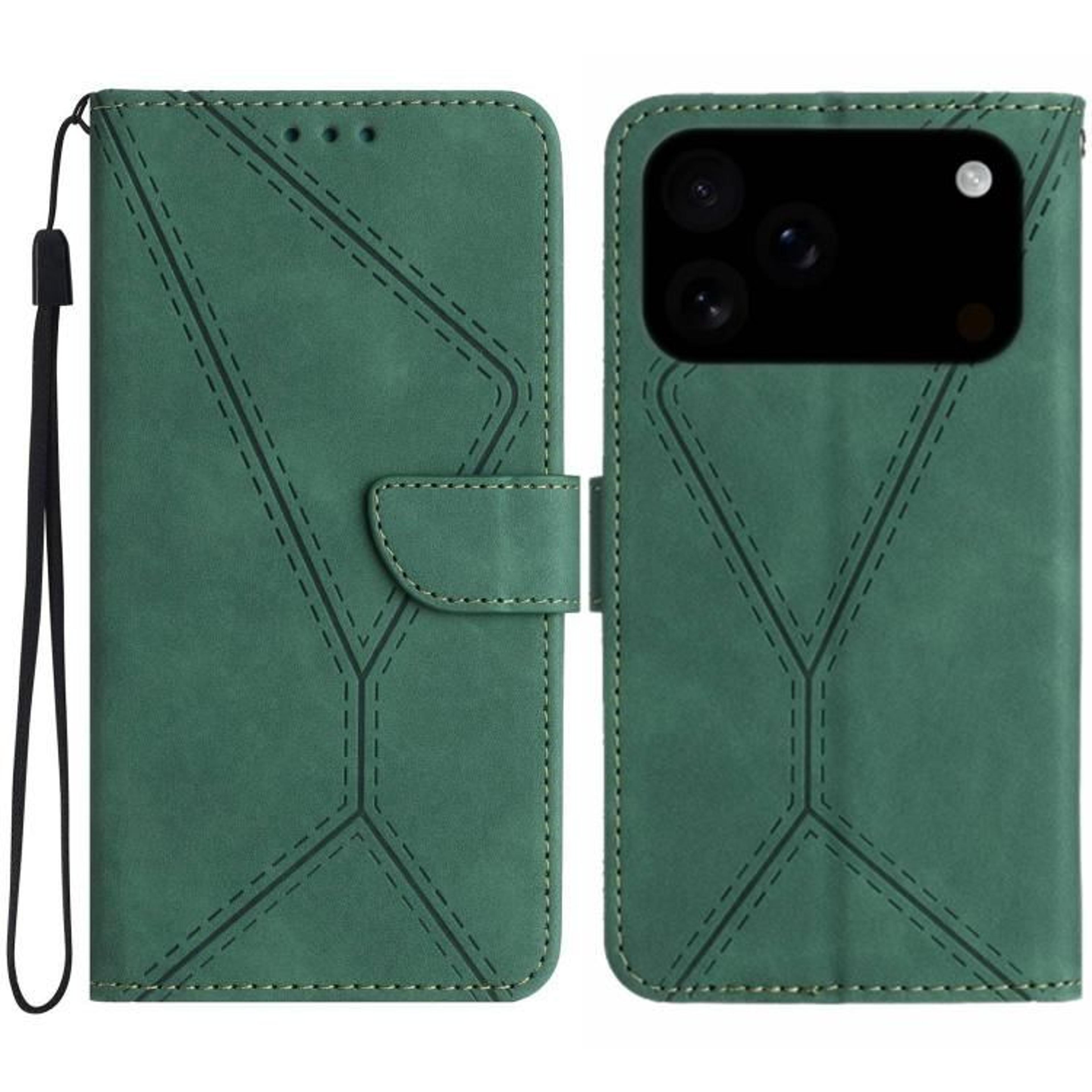 IPhone 17 Pro Leather Wallet Case With Card Slots Stand And Wrist Strap 10