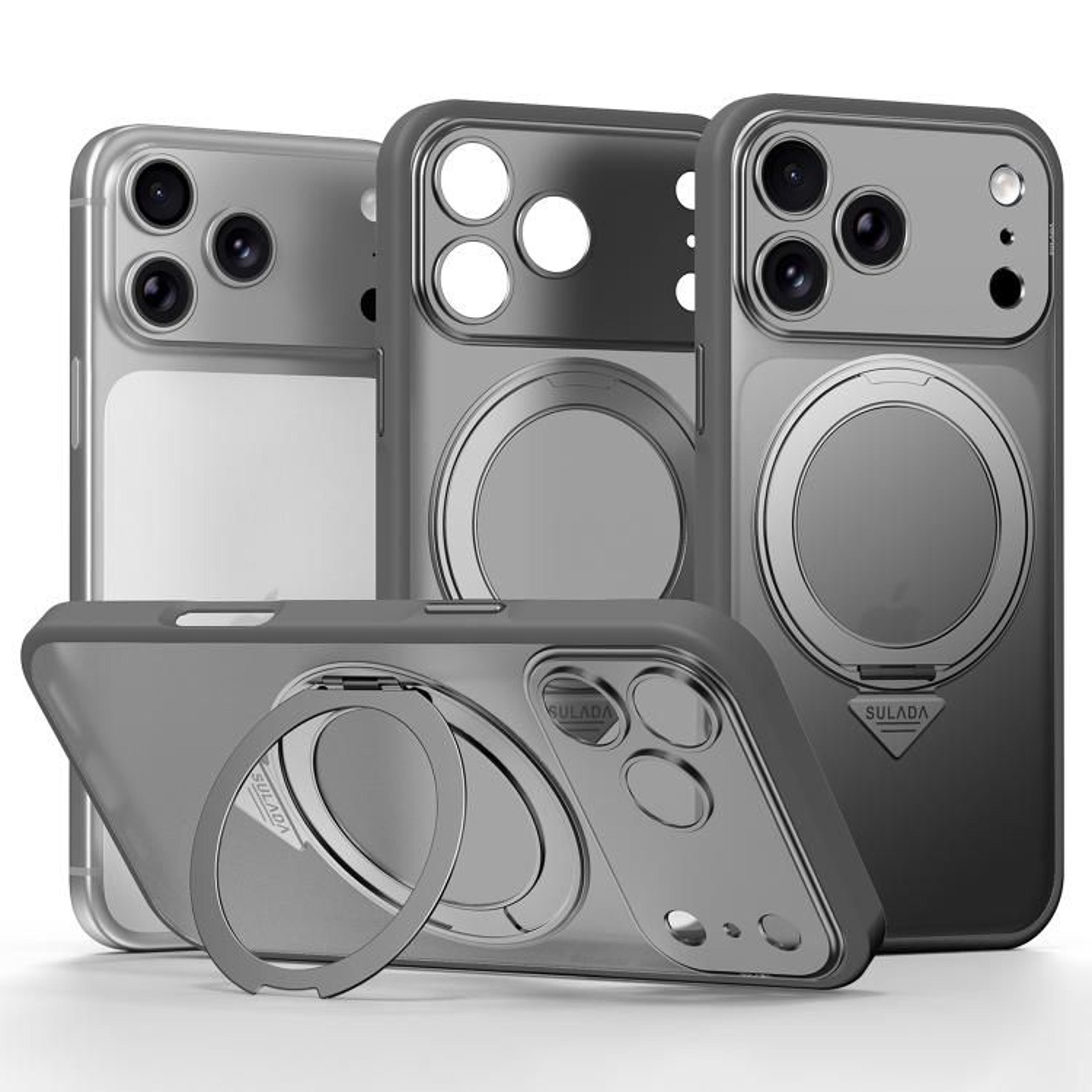 SULADA IPhone 18 Pro Max Magnetic Matte Case With 360 Rotating Stand 13