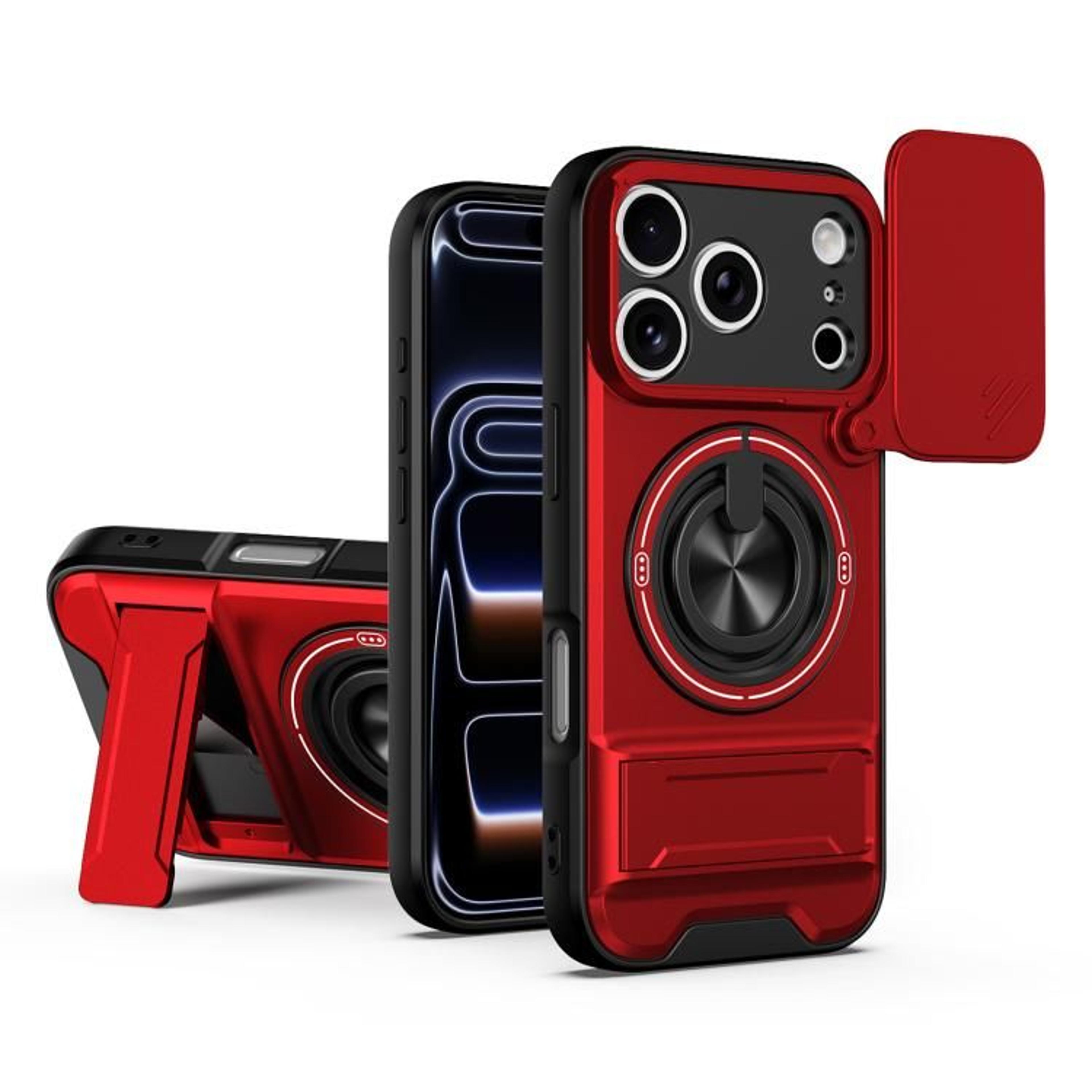 IPhone 18 Pro Max Magnetic Shockproof Case With Sliding Camera Cover And Kickstand 15