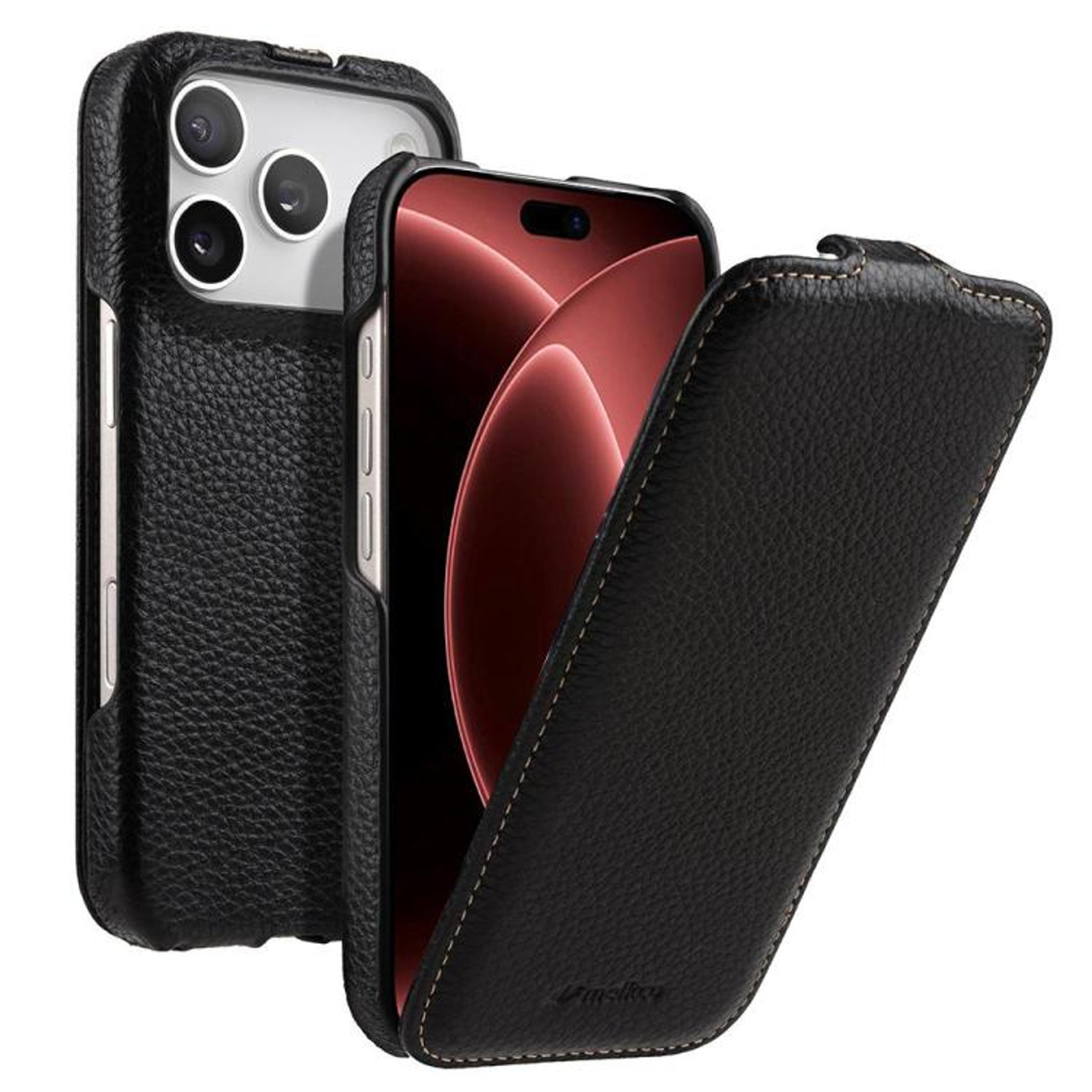 Melkco IPhone 18 Pro Leather Case With Vertical Flip Cover And Magnetic Charging 5