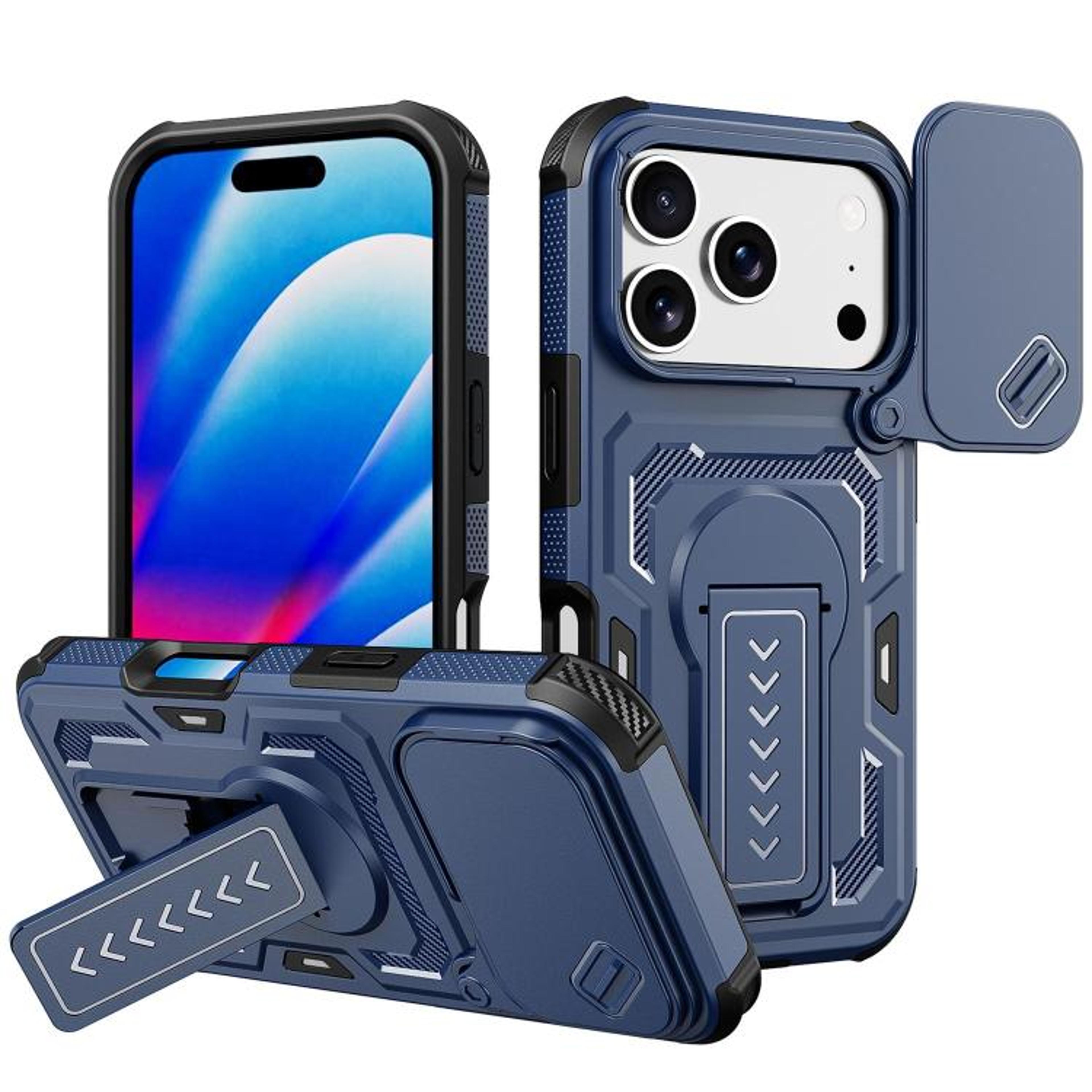IPhone 18 Pro Protective Case With Sliding Camera Cover Hidden Kickstand And Hybrid TPU PC Protecti 9