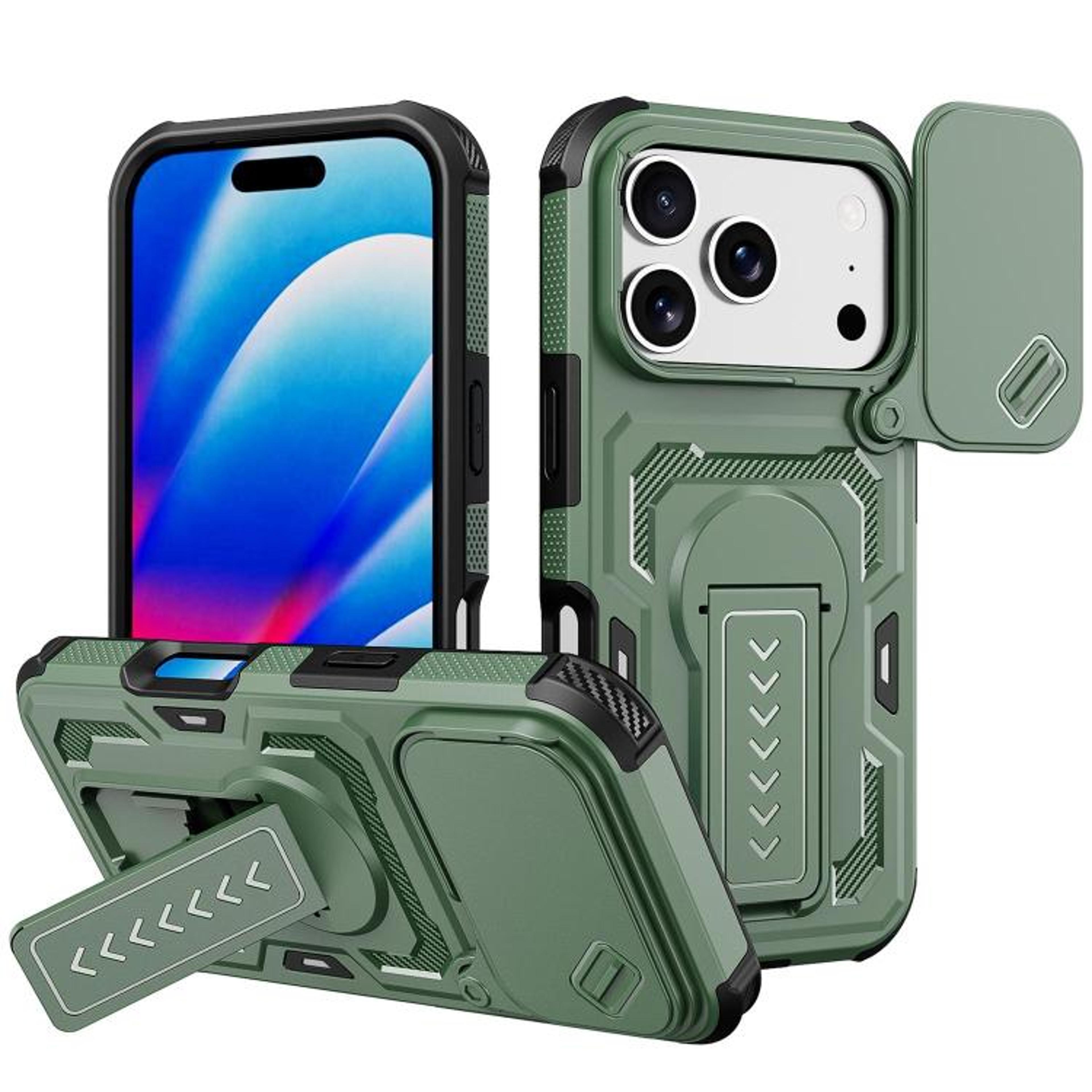 IPhone 18 Pro Protective Case With Sliding Camera Cover Hidden Kickstand And Hybrid TPU PC Protecti 10