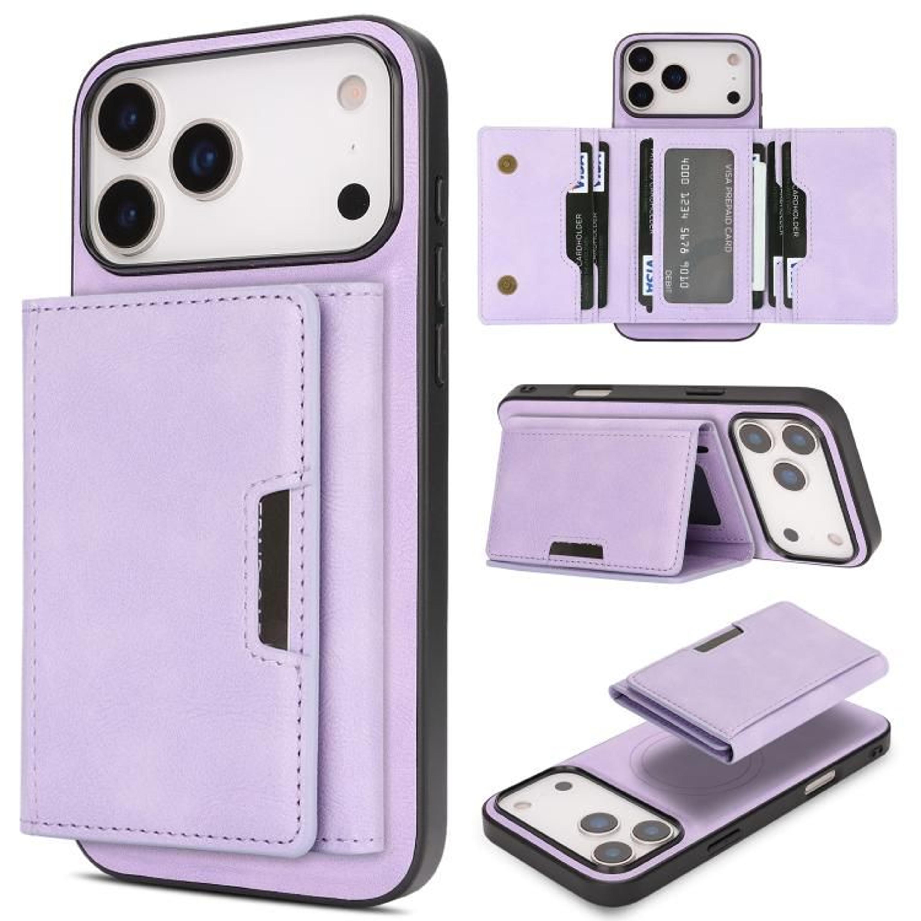 IPhone 18 Pro MagSafe Wallet Case With N52 Magnetic TriFold Stand And Card Holder 14