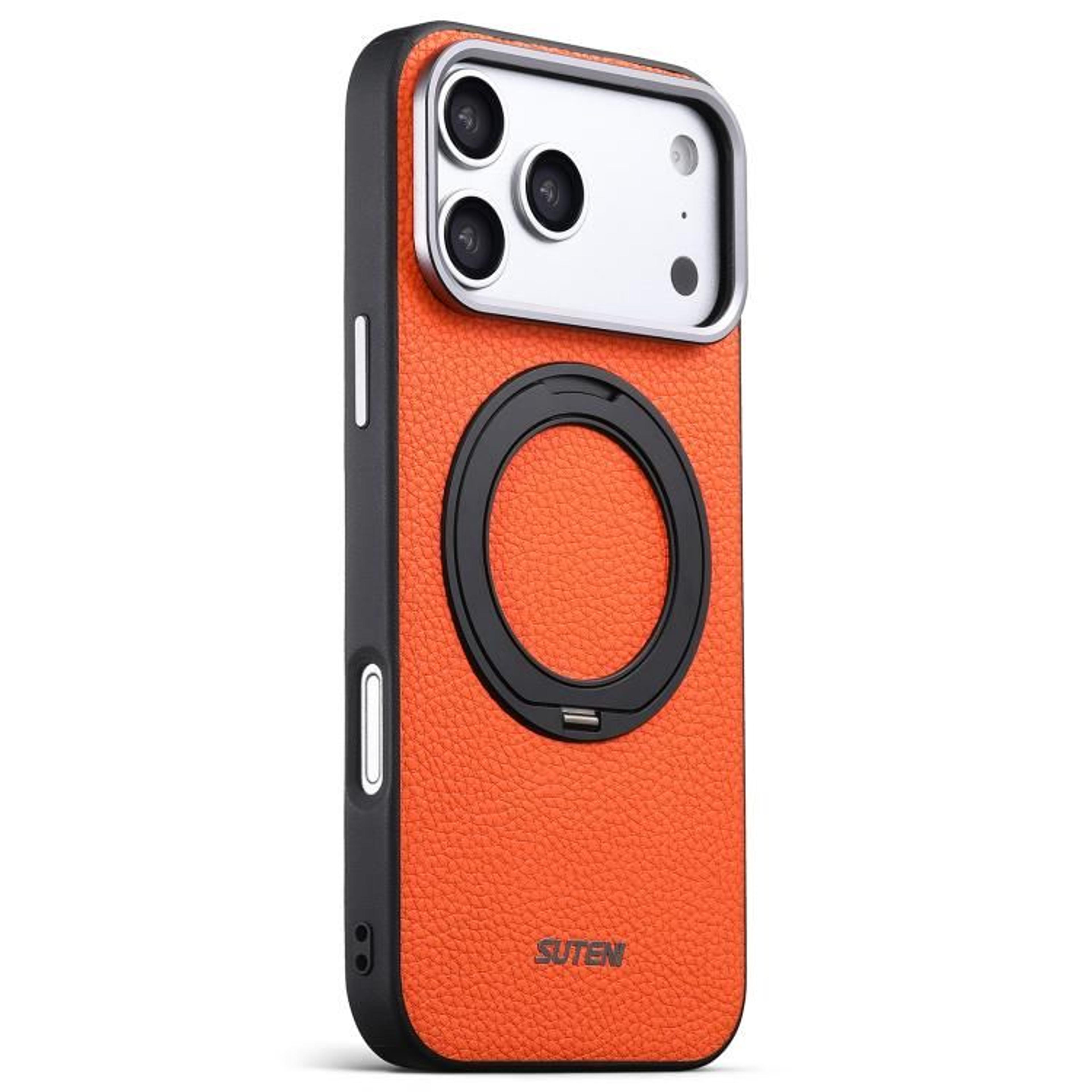 IPhone 18 Pro PU Leather Magnetic Phone Case With 360 Degree Rotating Stand 6