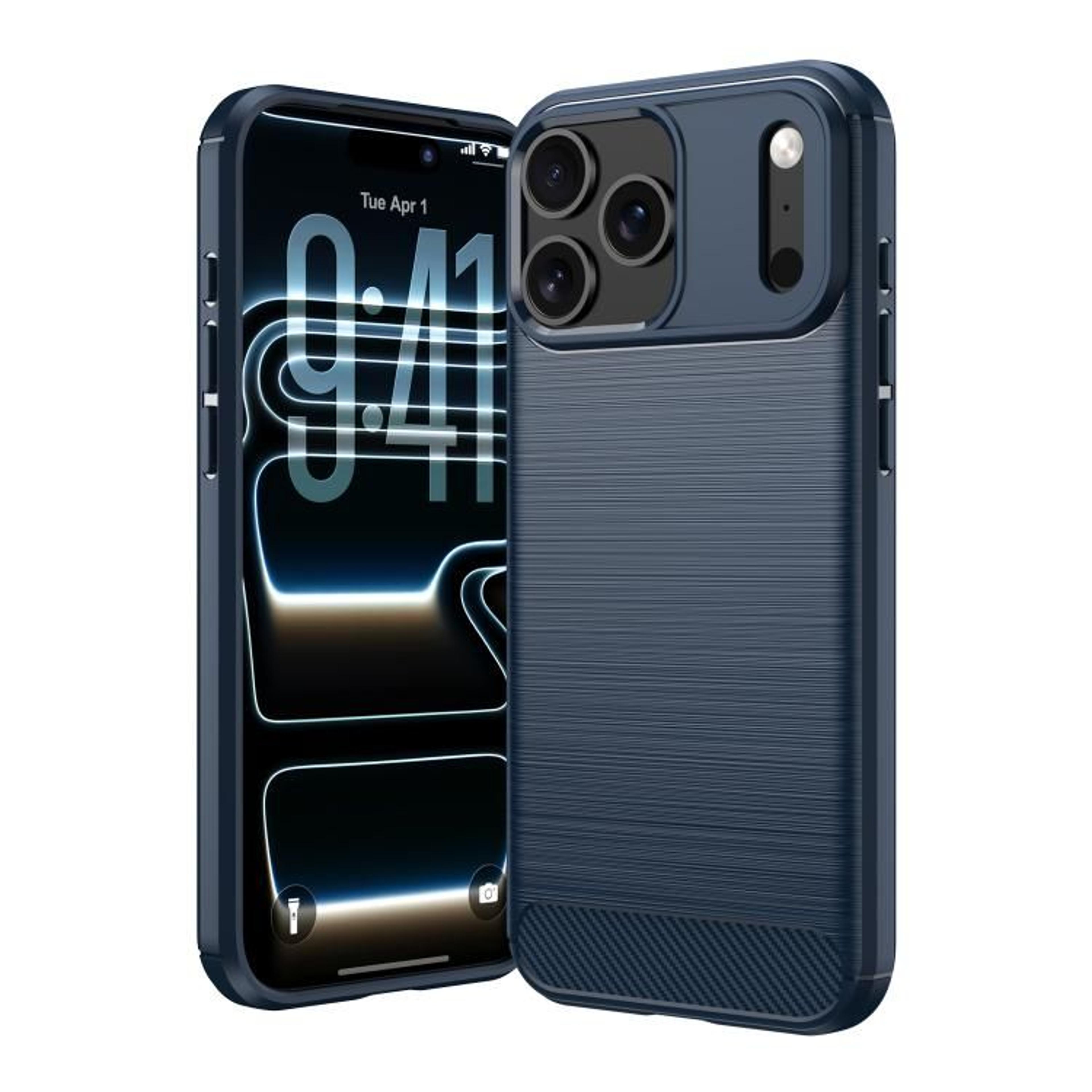 IPhone 18 Pro Max Brushed Texture Carbon Fiber TPU Phone Case 8
