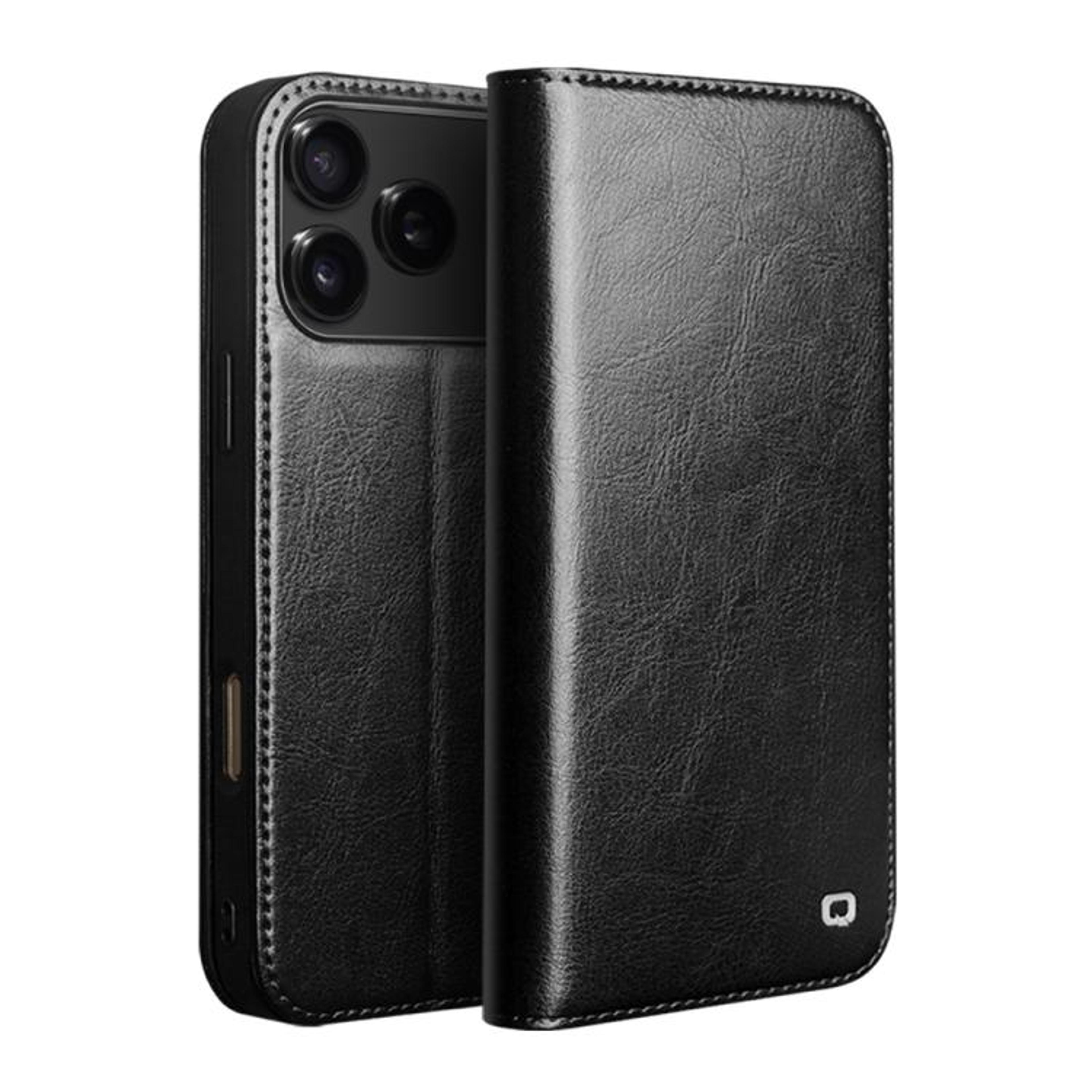 Genuine Leather Wallet Case For IPhone 18 Pro Max With Card Slots And Kickstand 8