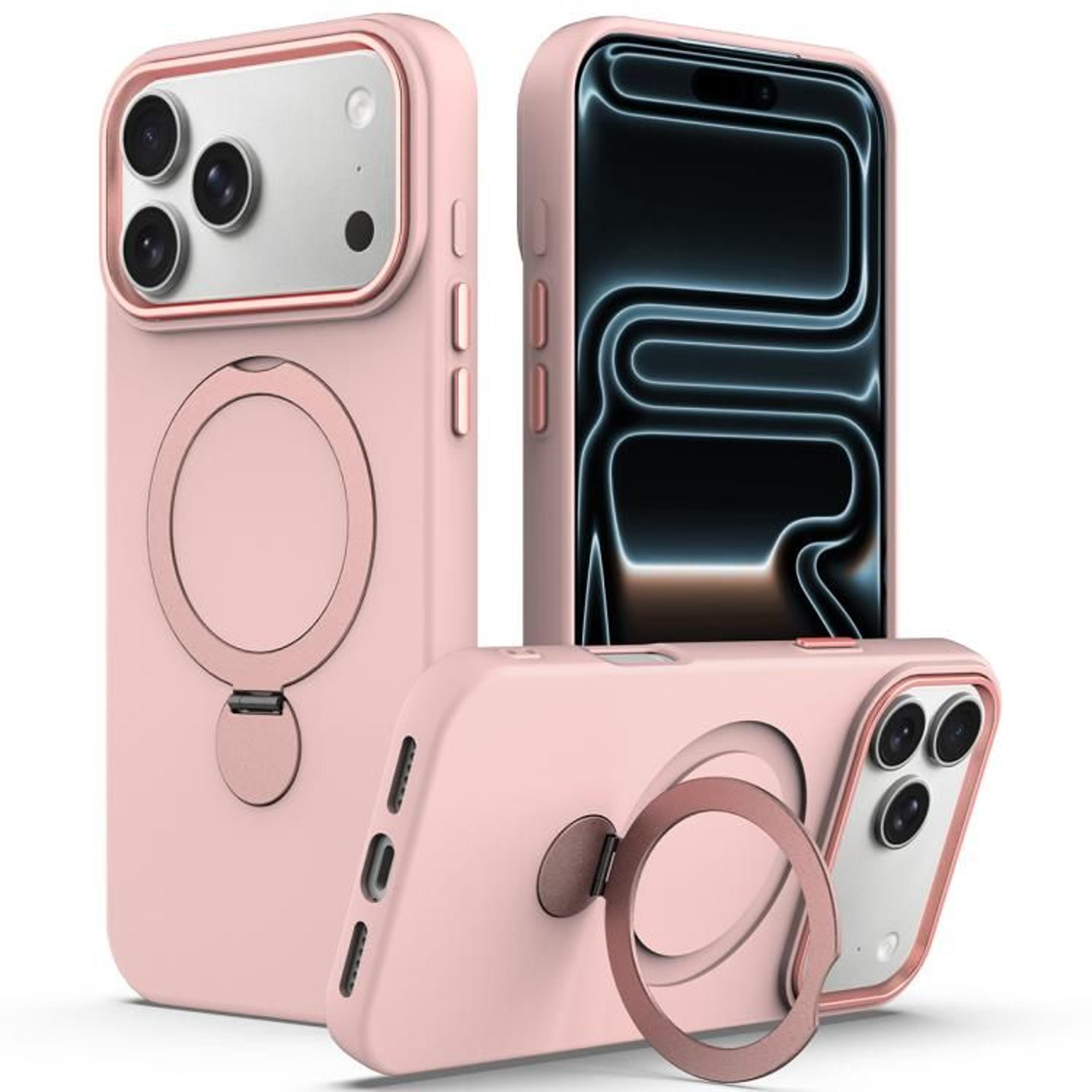 IPhone 18 Pro Max Pivot Ring Holder TPU PC Hybrid Phone Case 8