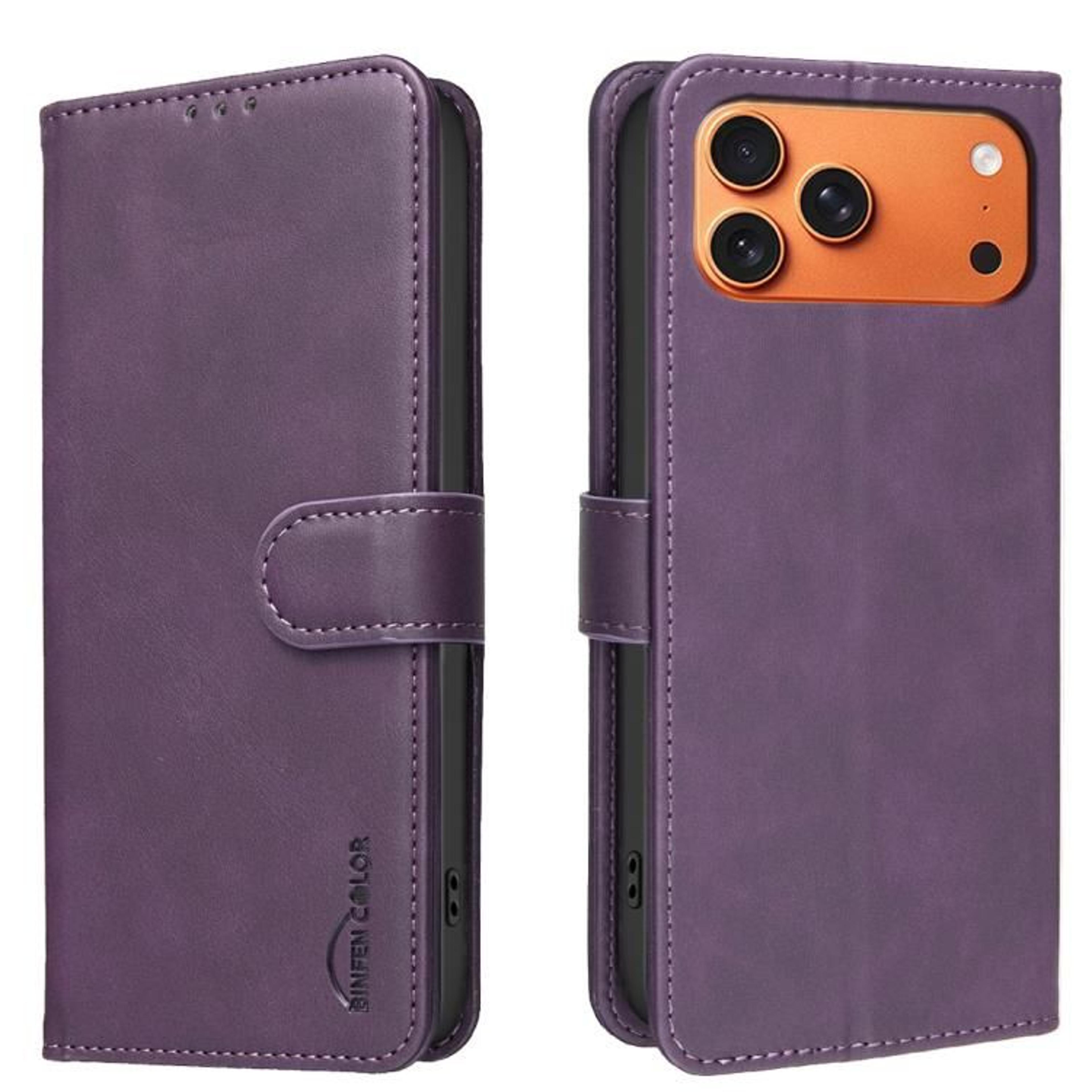 IPhone 18 Pro RFID Vegan Leather Wallet Case With Card Slots And Kickstand 13