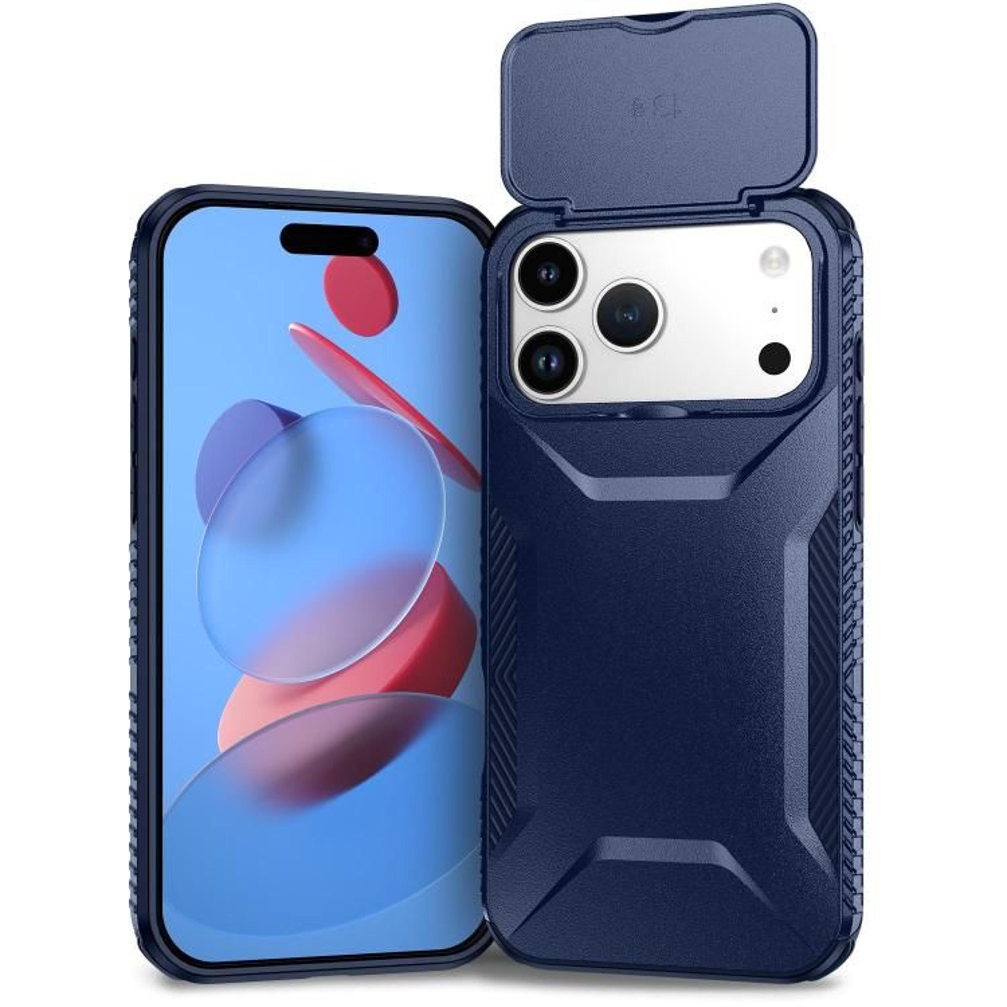18 Pro Max Sliding Camera Cover Phone Case With TPU And PC Protection 12