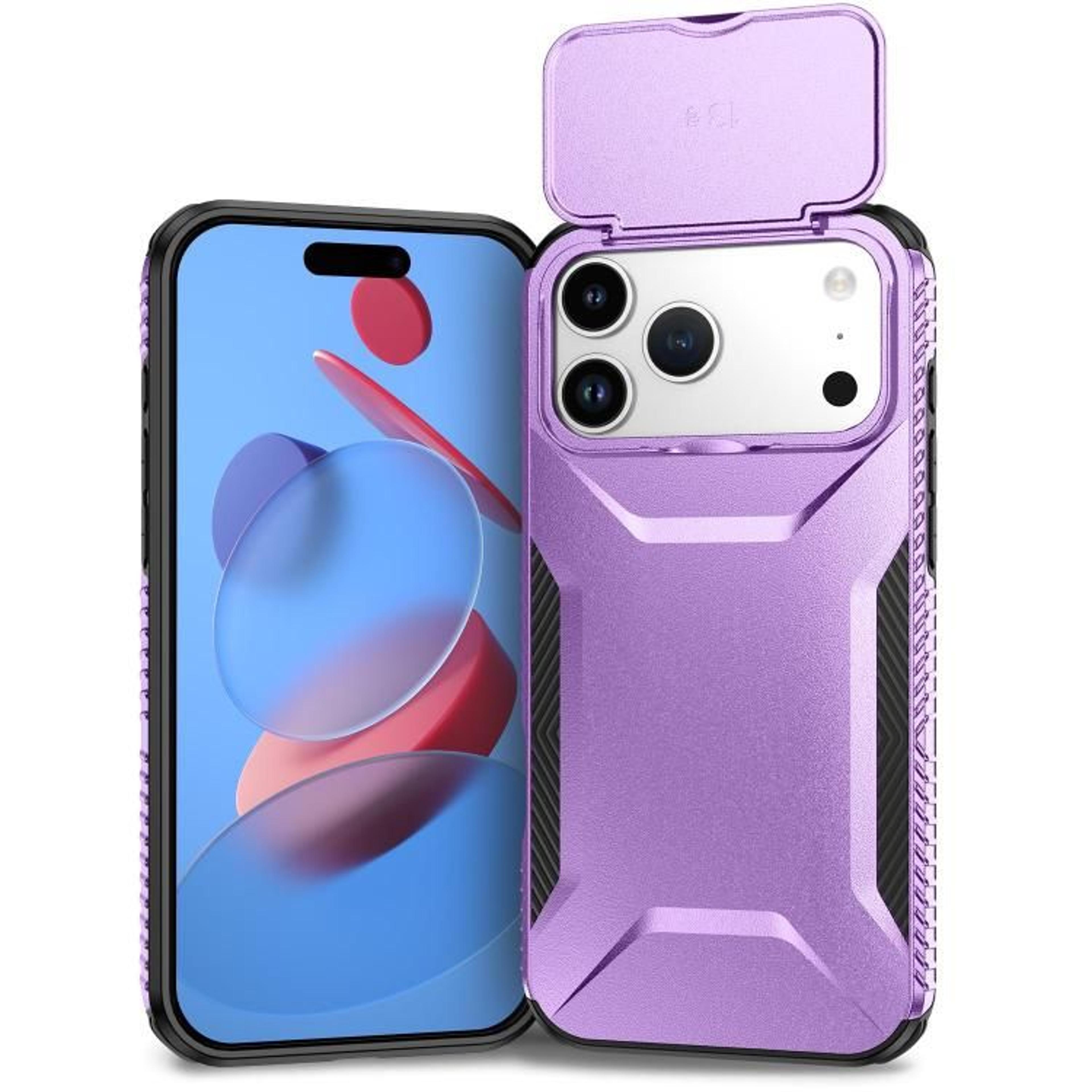 18 Pro Max Sliding Camera Cover Phone Case With TPU And PC Protection 13