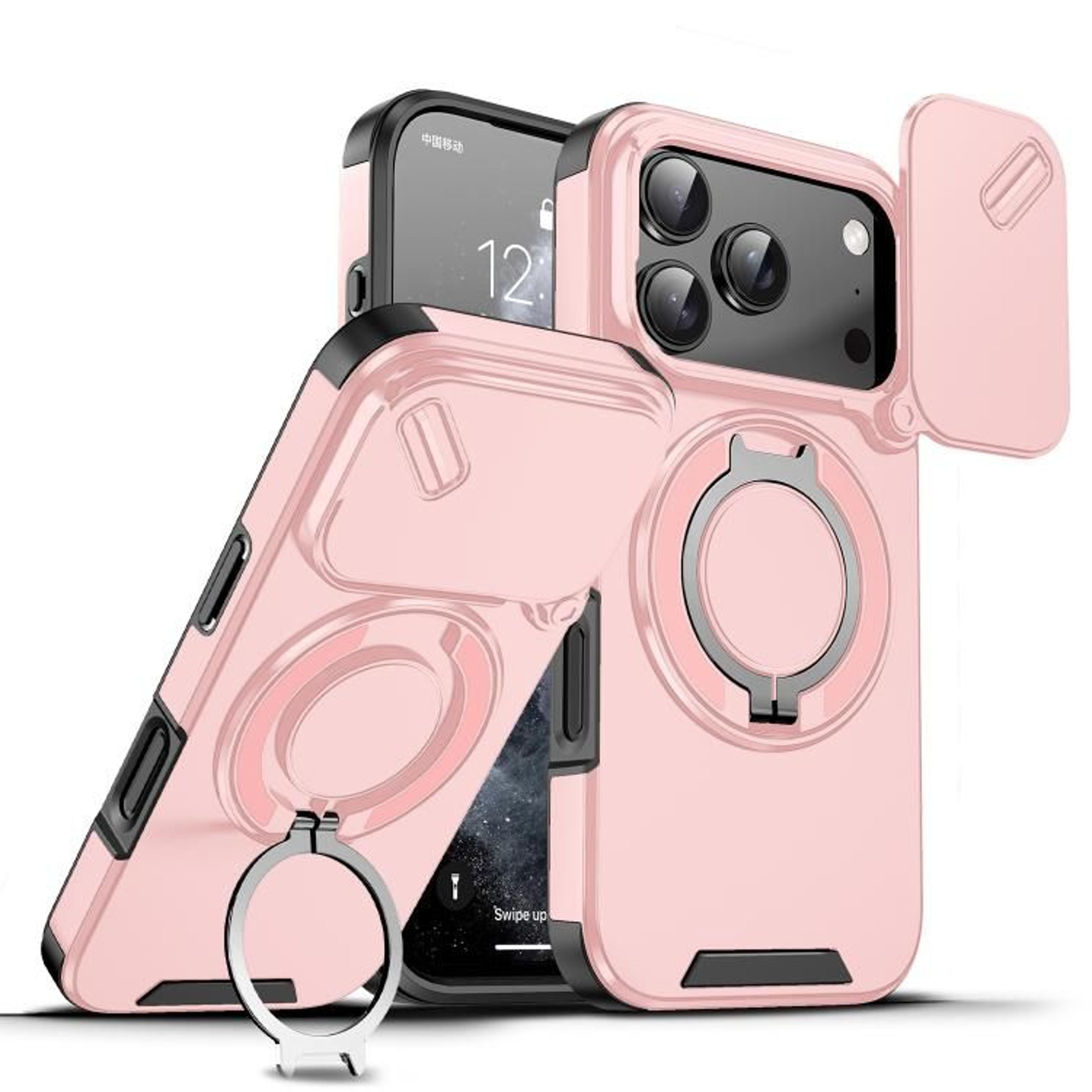 18 Pro Sliding Camera Cover Ring Holder Phone Case 13
