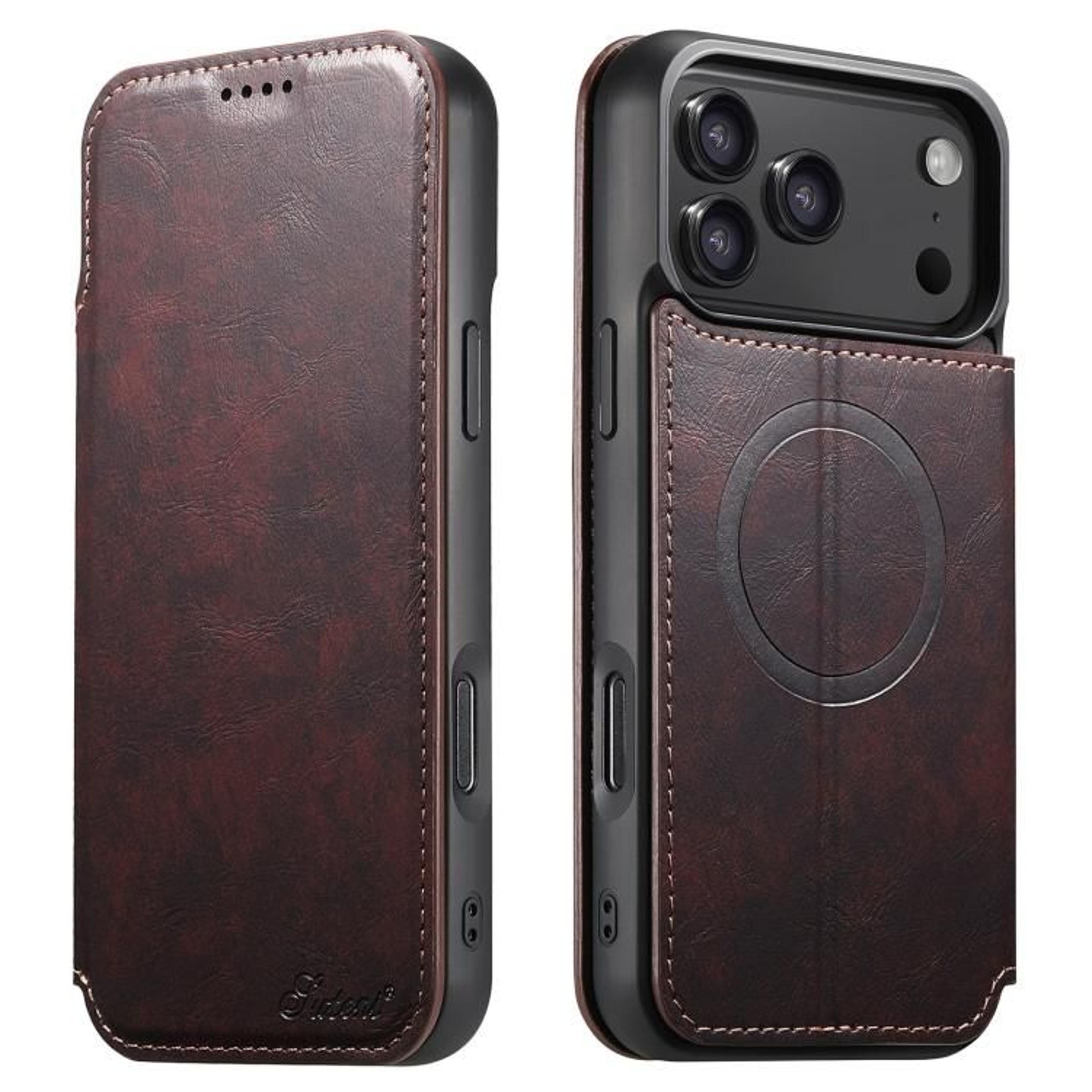 IPhone 18 Pro Max PU Leather MagSafe Wallet Case With Stand 7