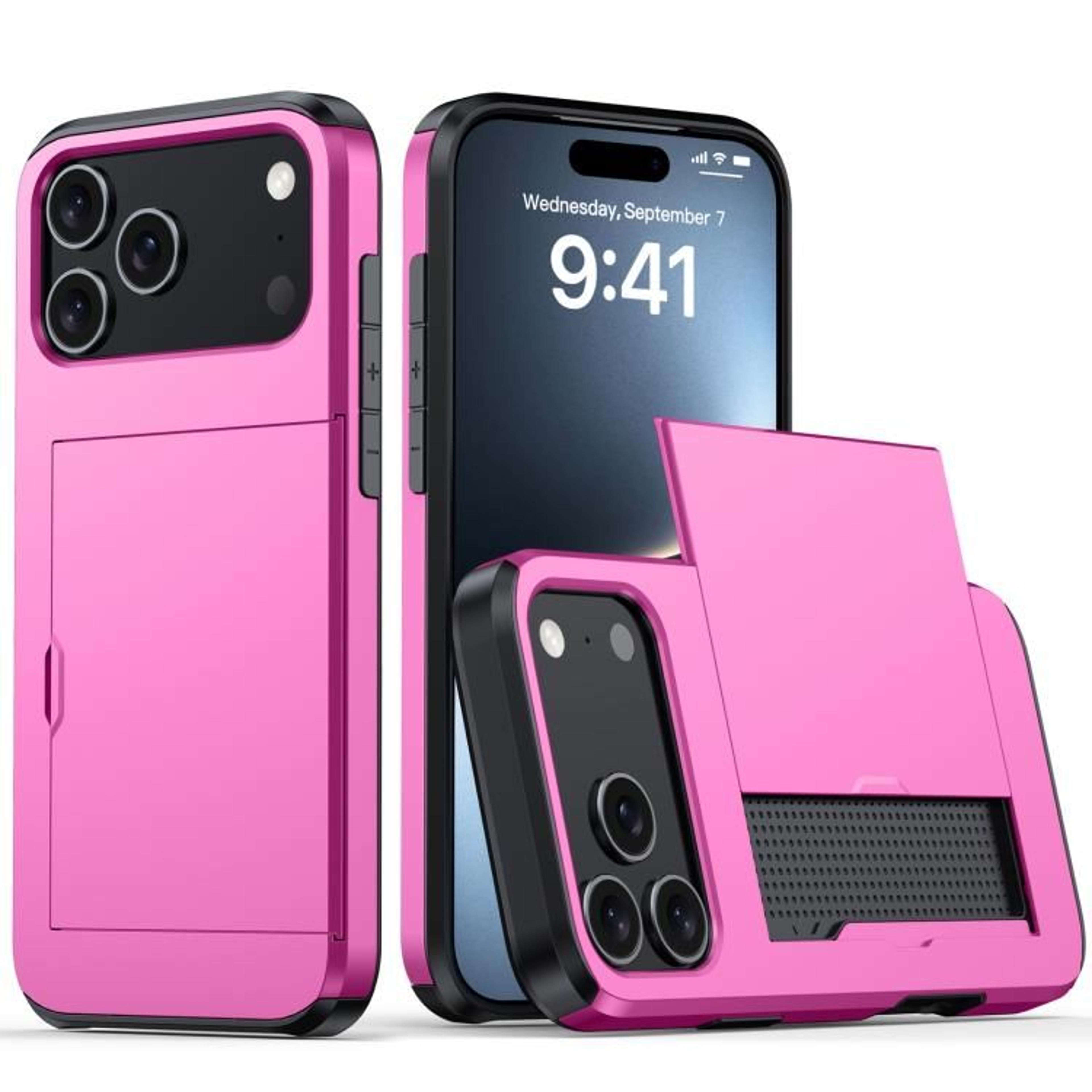 Shockproof Armor Phone Case With Card Slot For 18 Pro 15