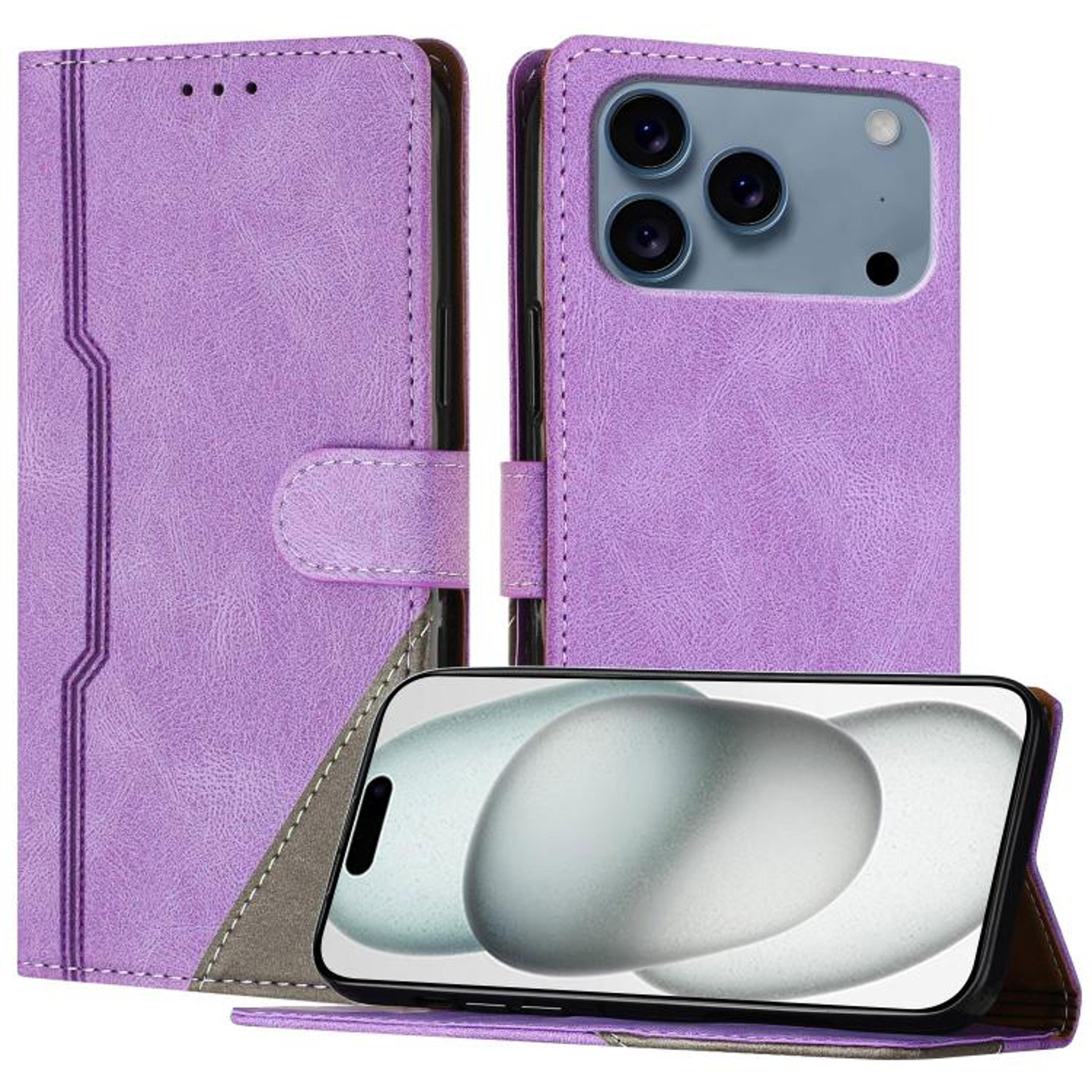 IPhone 18 Pro PU Leather Wallet Case With Card Slots Kickstand And Buckle Clasp 10