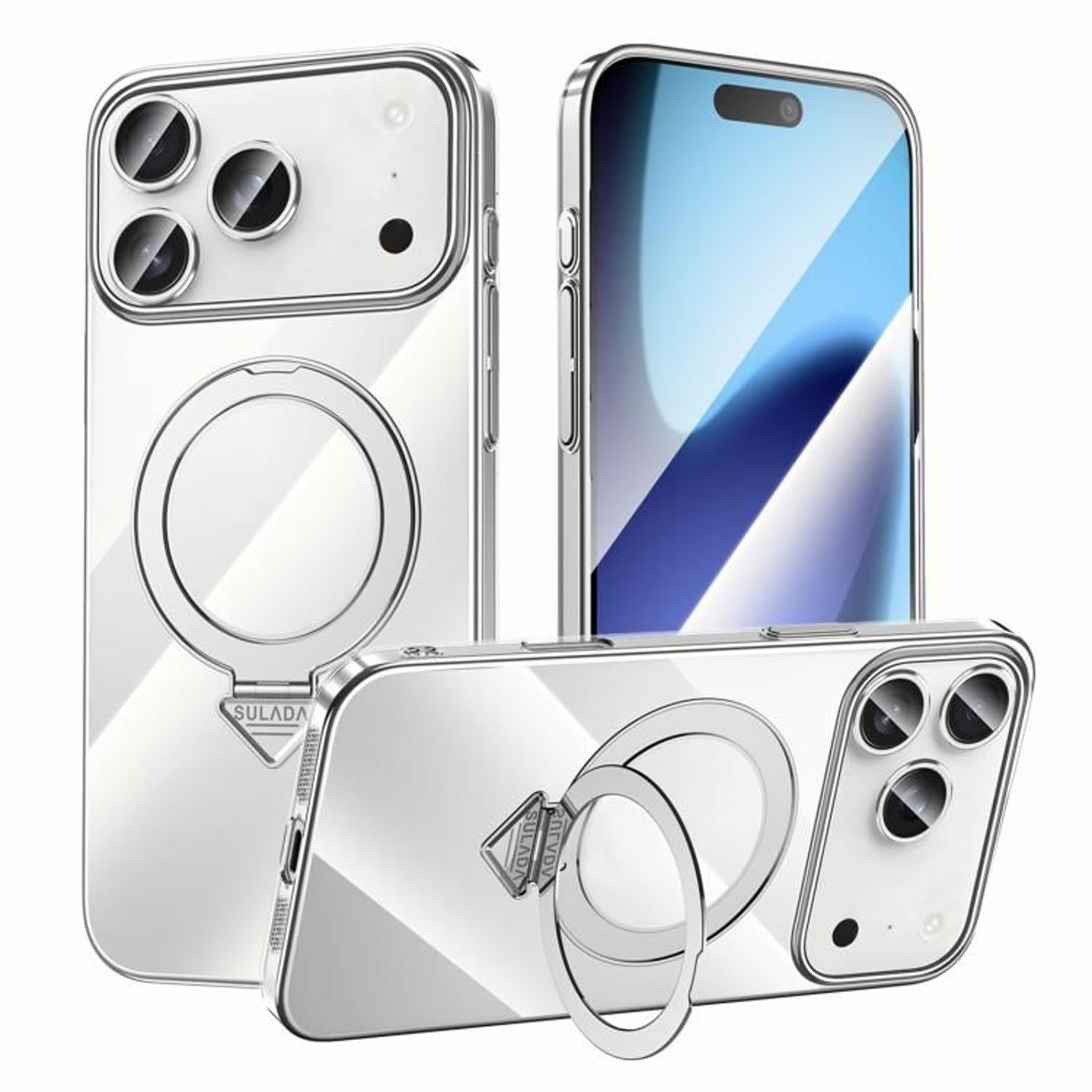 IPhone 18 Pro Max Clear MagSafe Case With Metal Kickstand 11