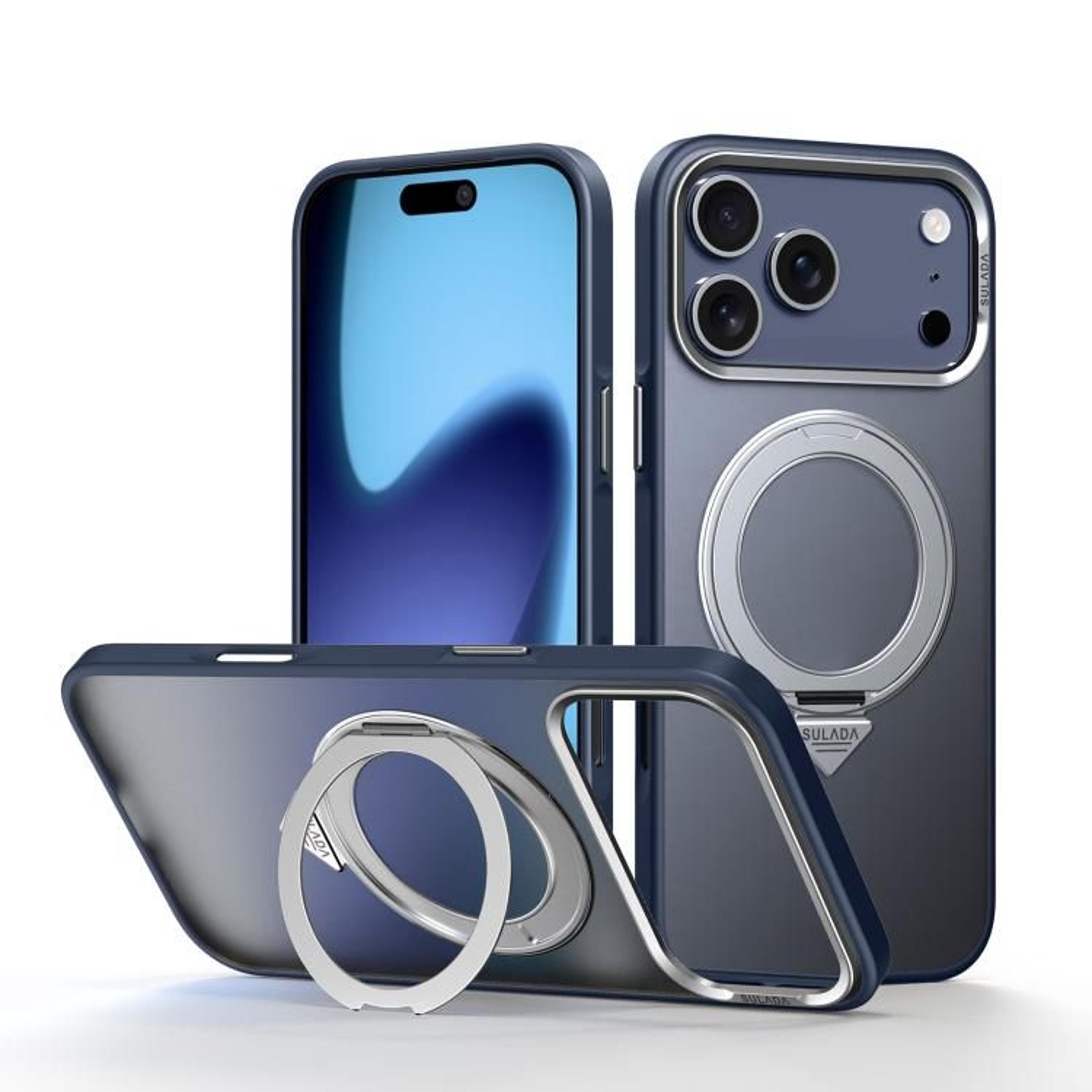 IPhone 18 Pro Frosted Magnetic Case With 360 Degree Rotating Stand 11