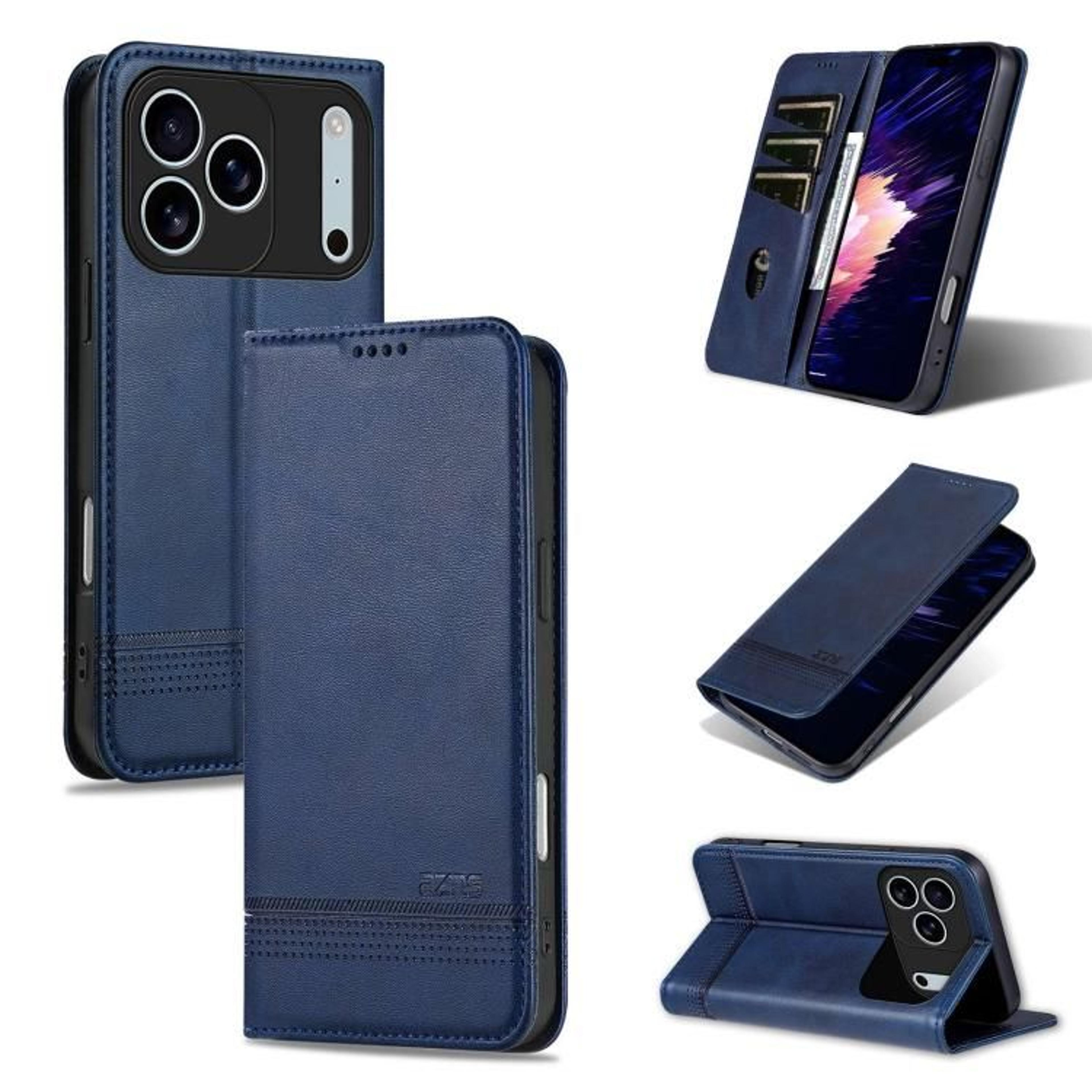 Magnetic Calf Texture Flip Wallet Case For IPhone 18 Pro Max 15