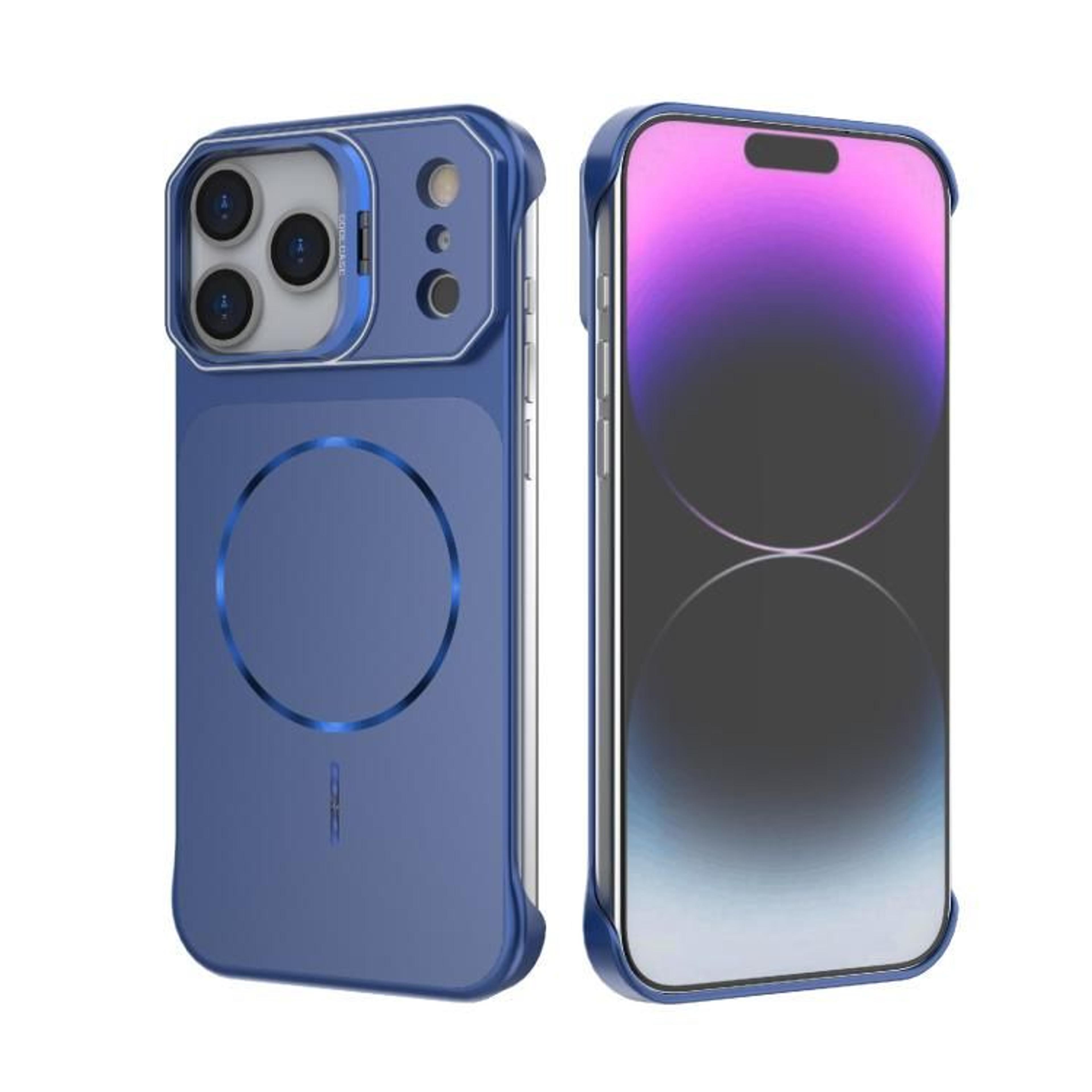 Frameless Magnetic PC Phone Case With Hidden Kickstand For 18 Pro Max 6