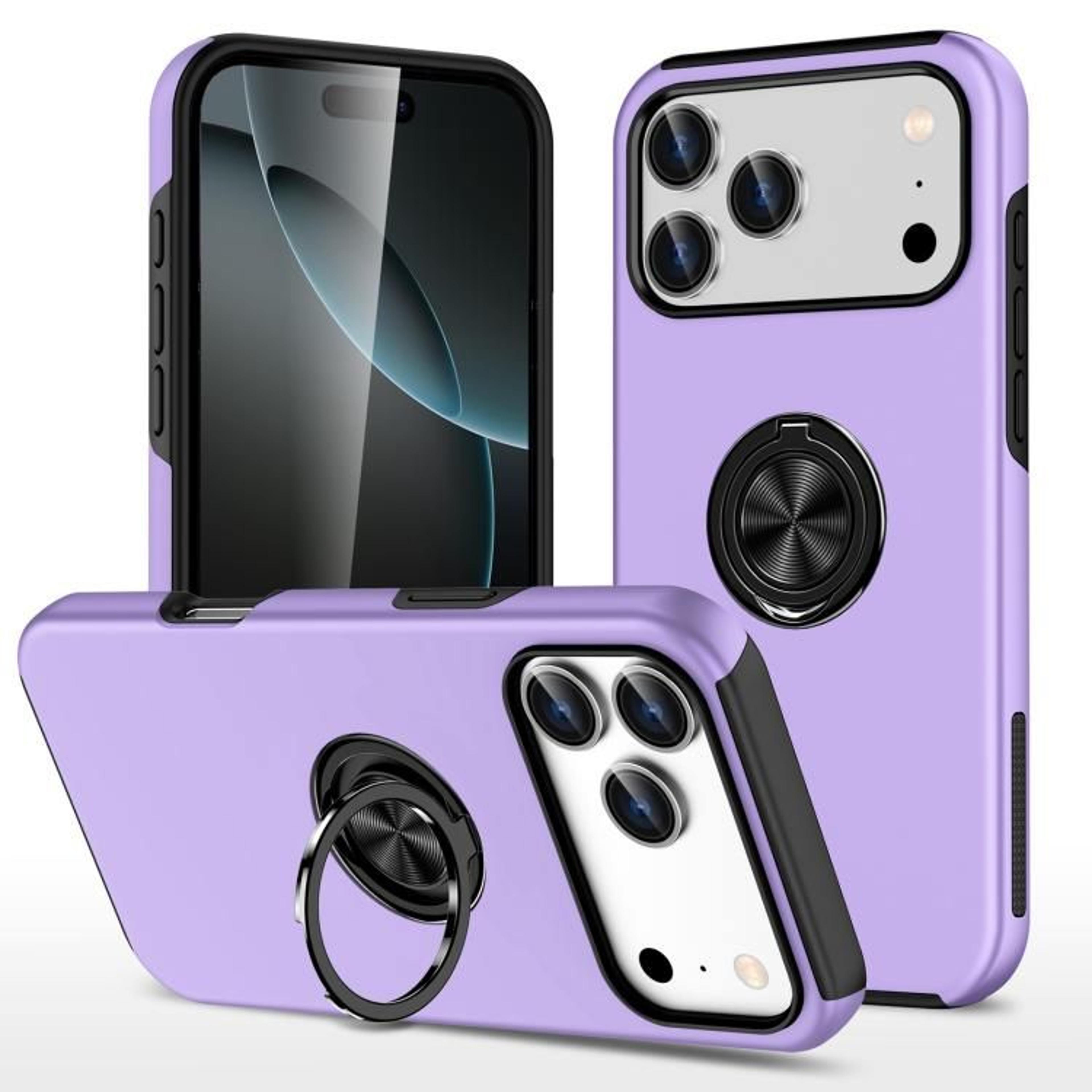 Magnetic Phone Case With Hidden 360 Ring Holder For 18 Pro Max 12