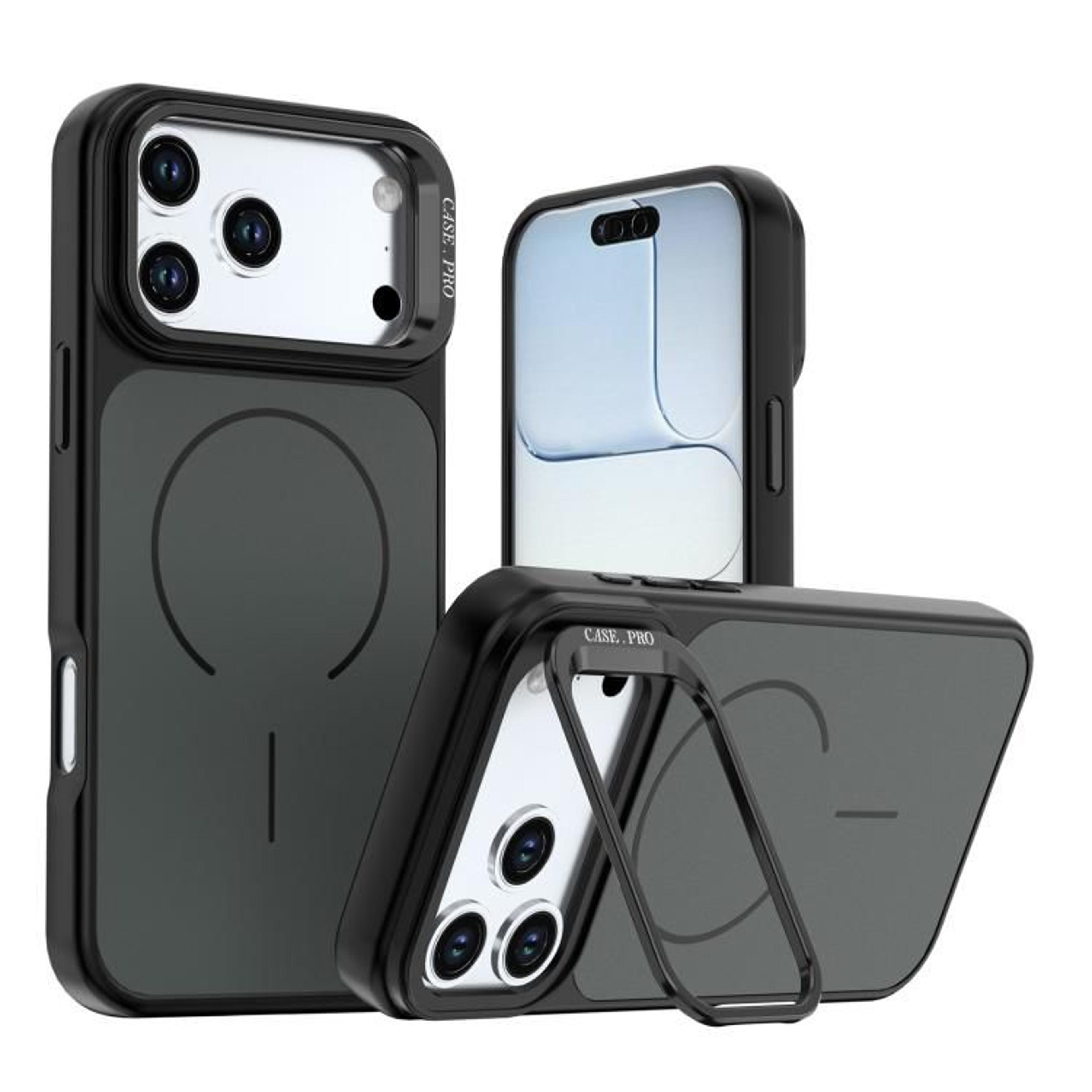 IPhone 18 Pro Magnetic Wireless Charging Case With Metal Camera Stand 8