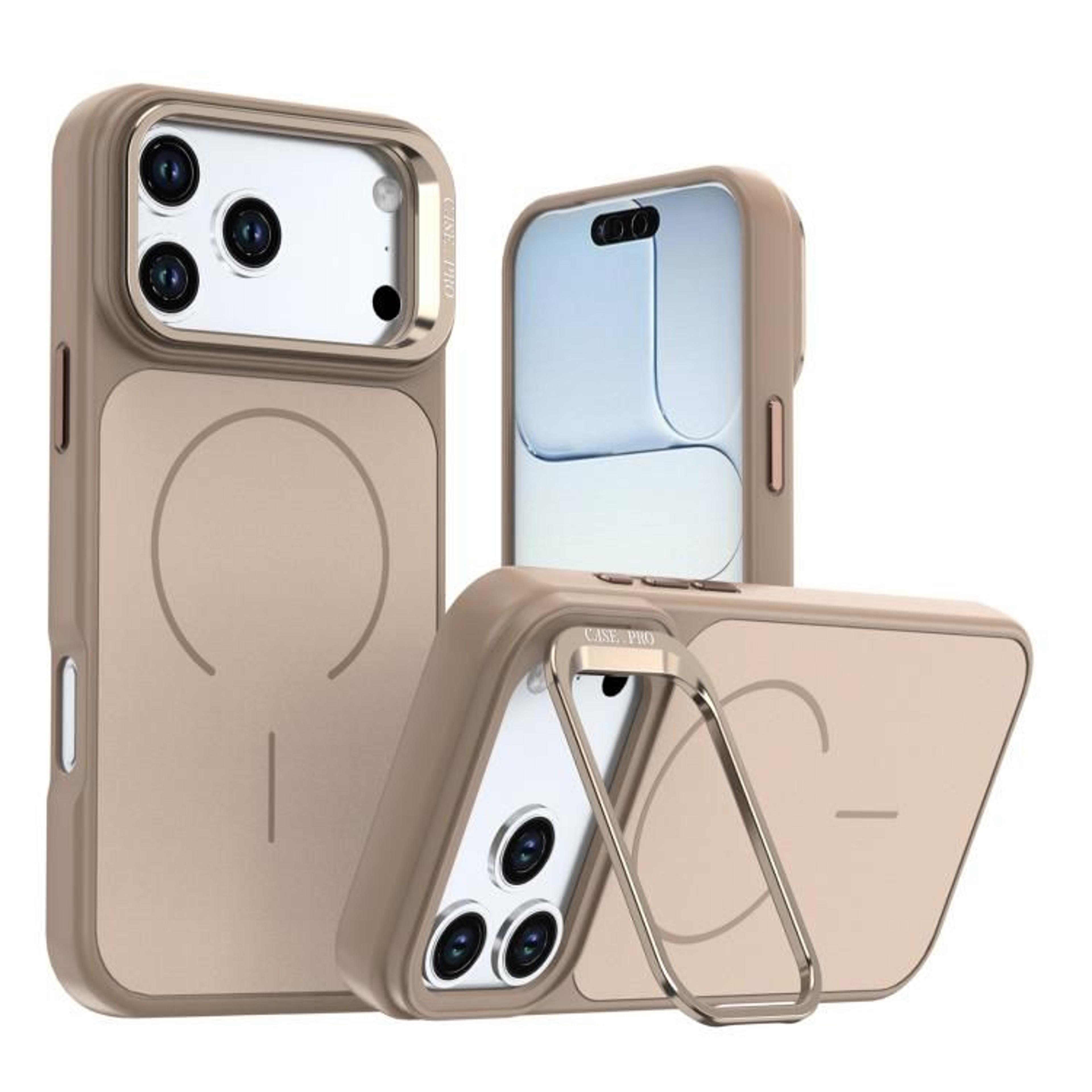IPhone 18 Pro Magnetic Wireless Charging Case With Metal Camera Stand 9